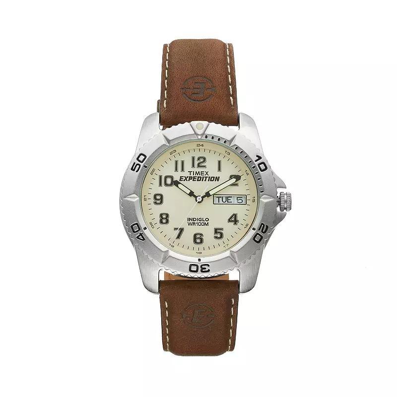 Timex Mens Expedition Leather Watch - T466819J, Brown Product Image