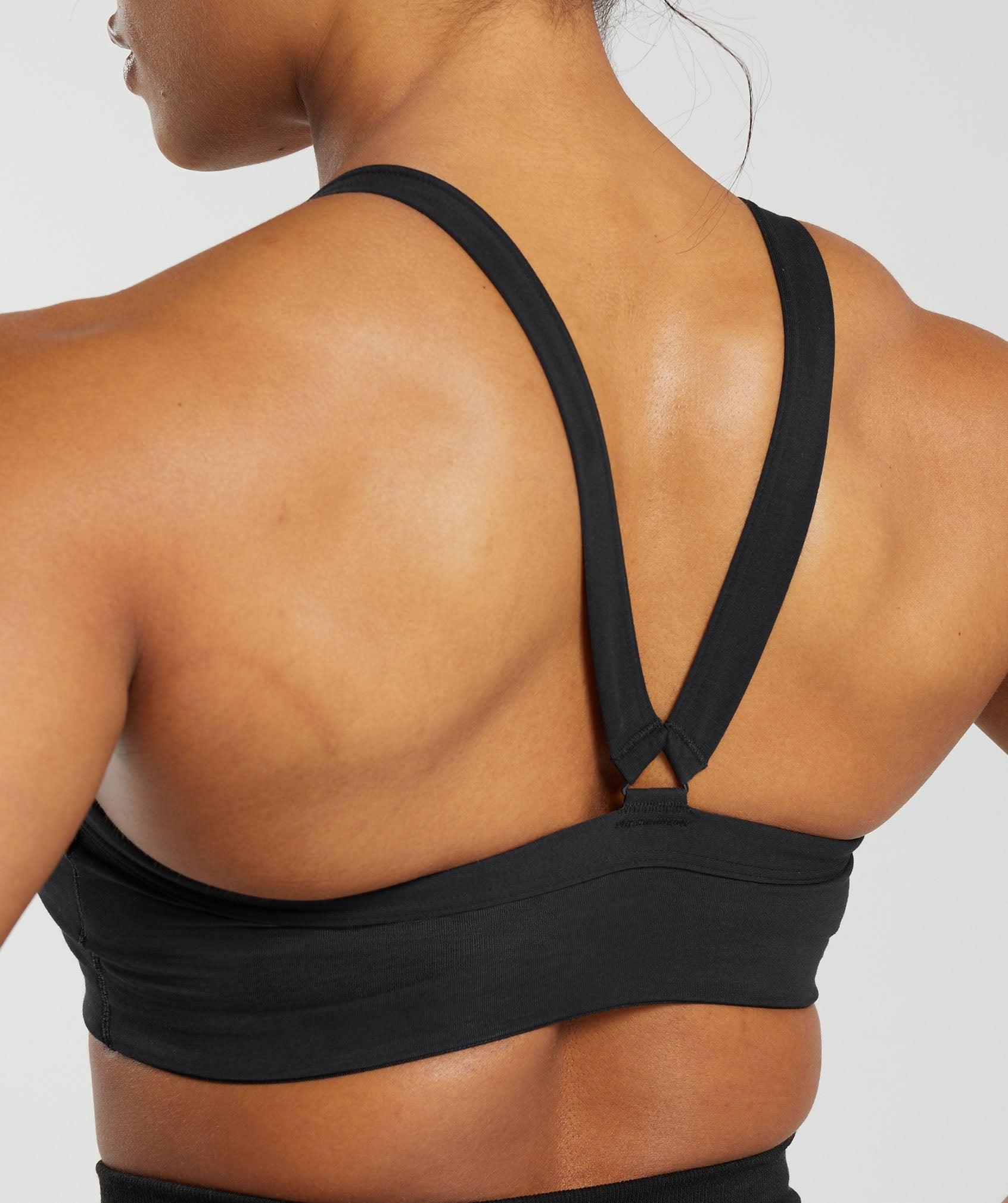 Gymshark Cotton Lifting Sports Bra - Black Female Product Image