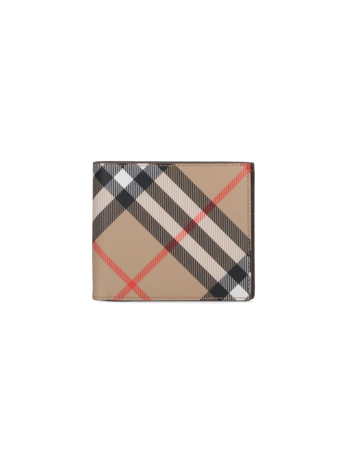 BURBERRY Check Printed Bifold Wallet In Multi Product Image