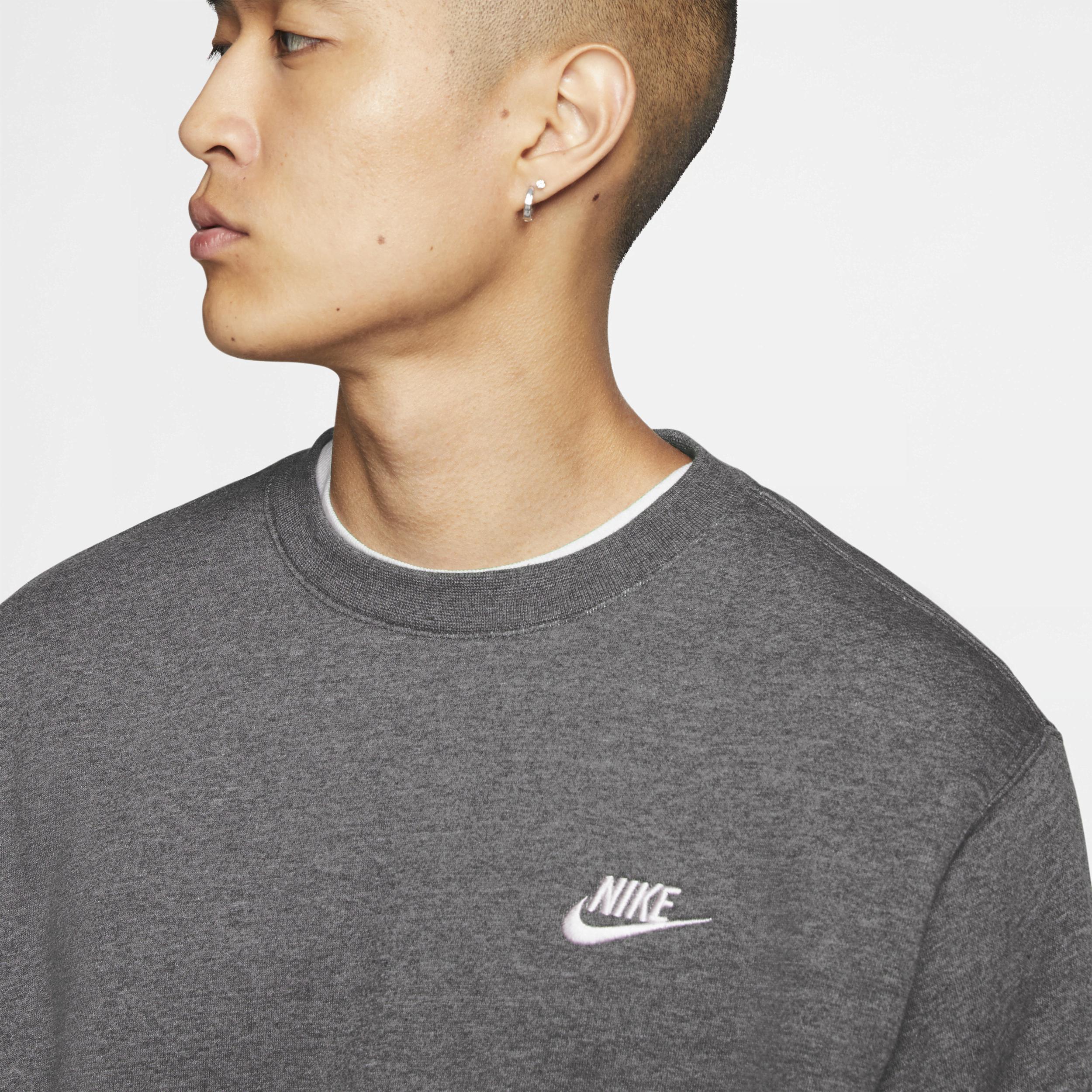 Nike Men's Club Crewneck Sweatshirt in Fir/White at Nordstrom, Size Xx-Large Product Image