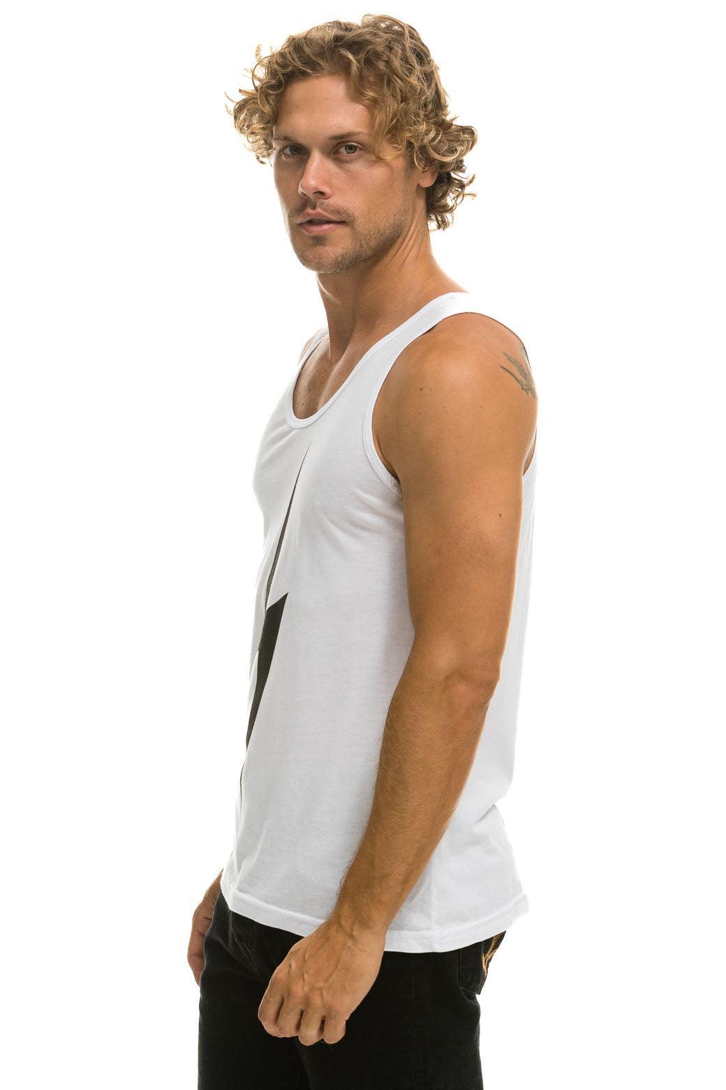 MEN'S BOLT TANK - WHITE Male Product Image