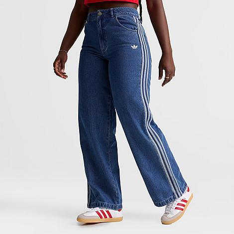 Womens adidas Originals adicolor 3-Stripes Denim Track Pants Product Image