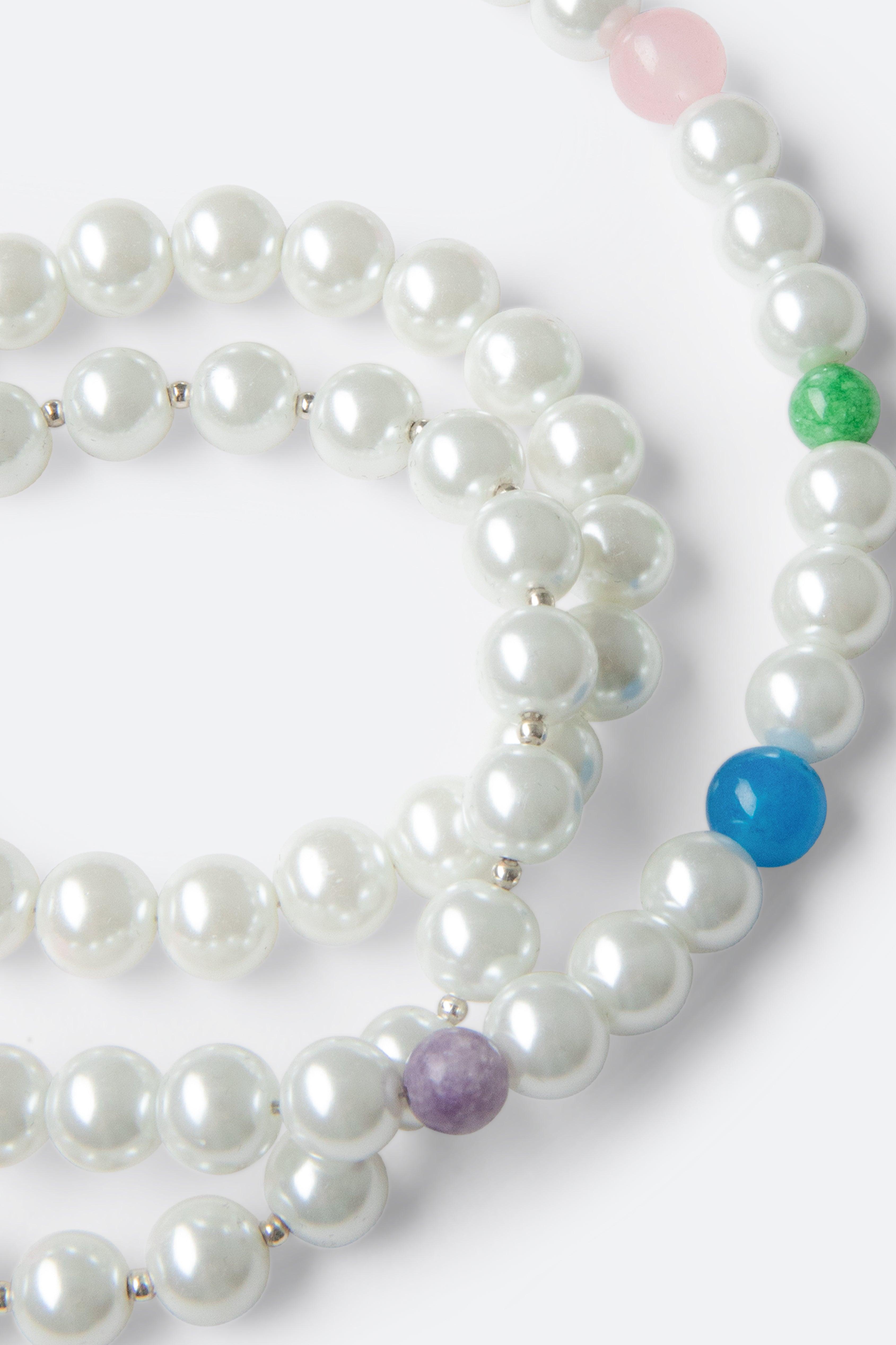 Mixed Beaded Pearl Bracelet - Multi Product Image