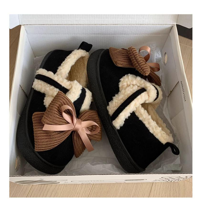 Bow Fleece-Lined Slip-Ons Product Image