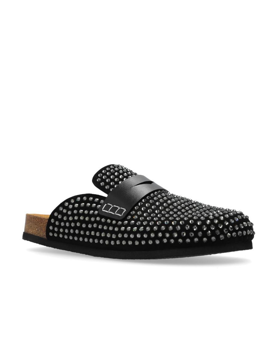 JW ANDERSON Crystal-embellished Leather Mule In Black Product Image