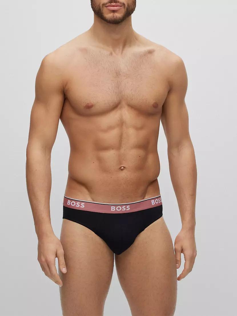 Three-Pack Of Regular-Rise Stretch-Cotton Briefs Product Image