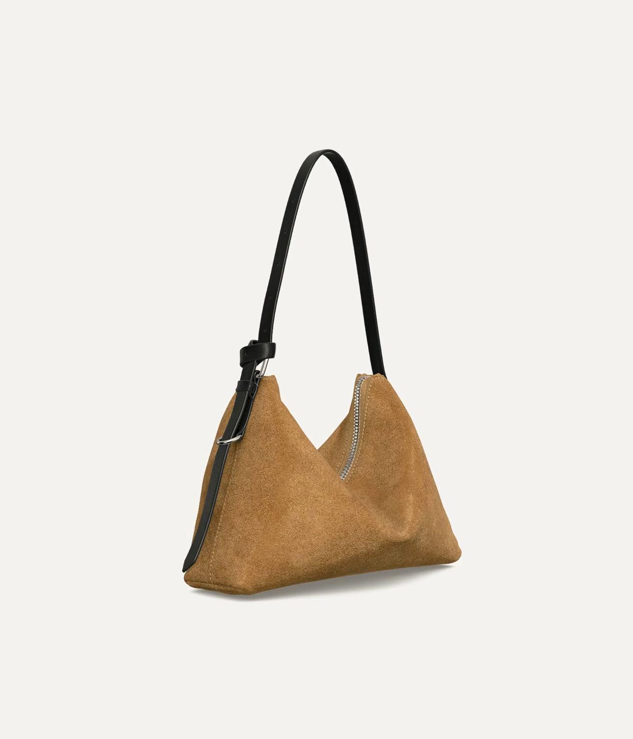 Small split suede leather bag Product Image