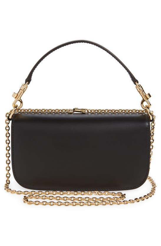 DOLCE & GABBANA 3.5 Flap Leather Top-handle Bag In Black Product Image