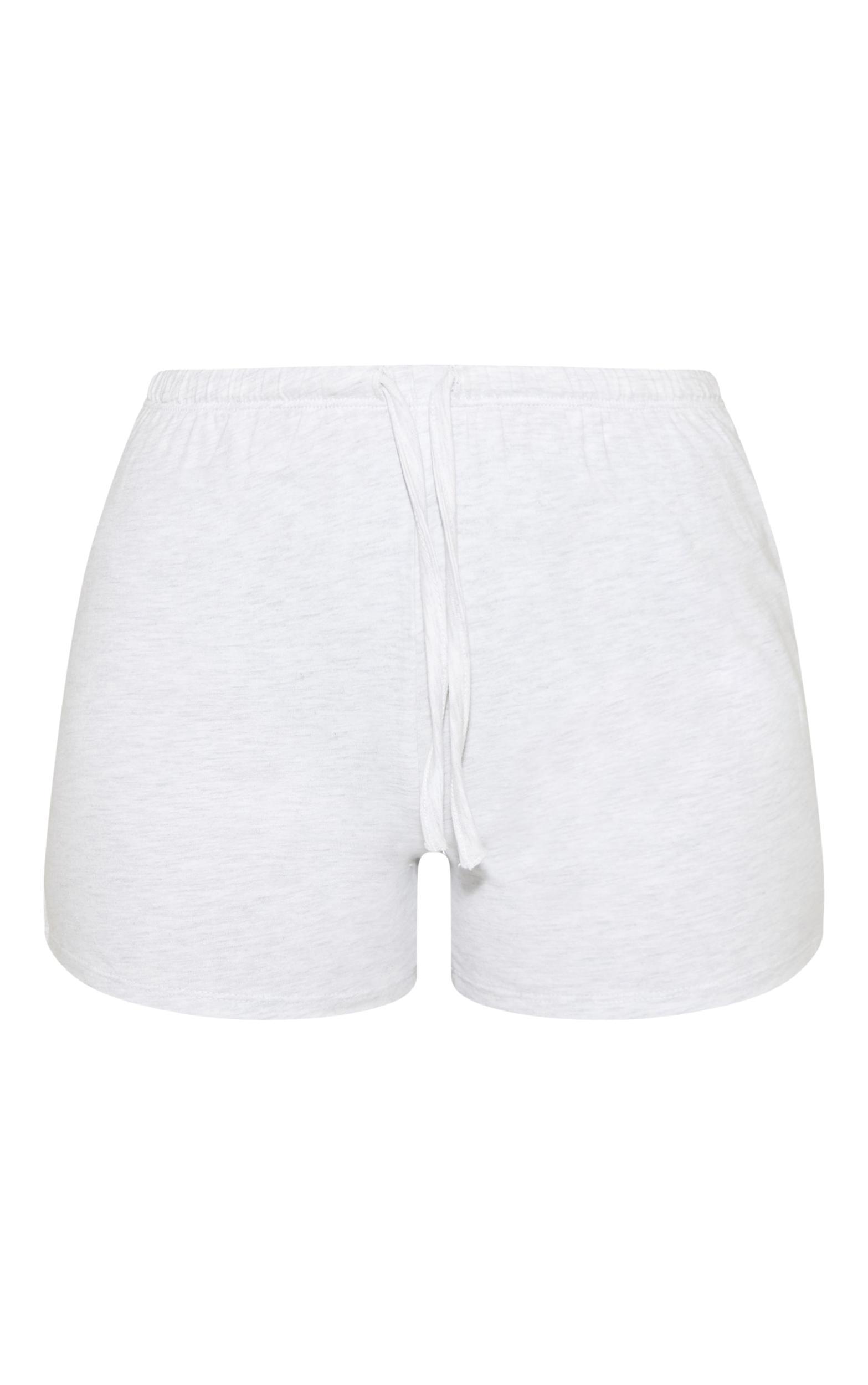 Grey Marl Jersey Pj Shorts Product Image