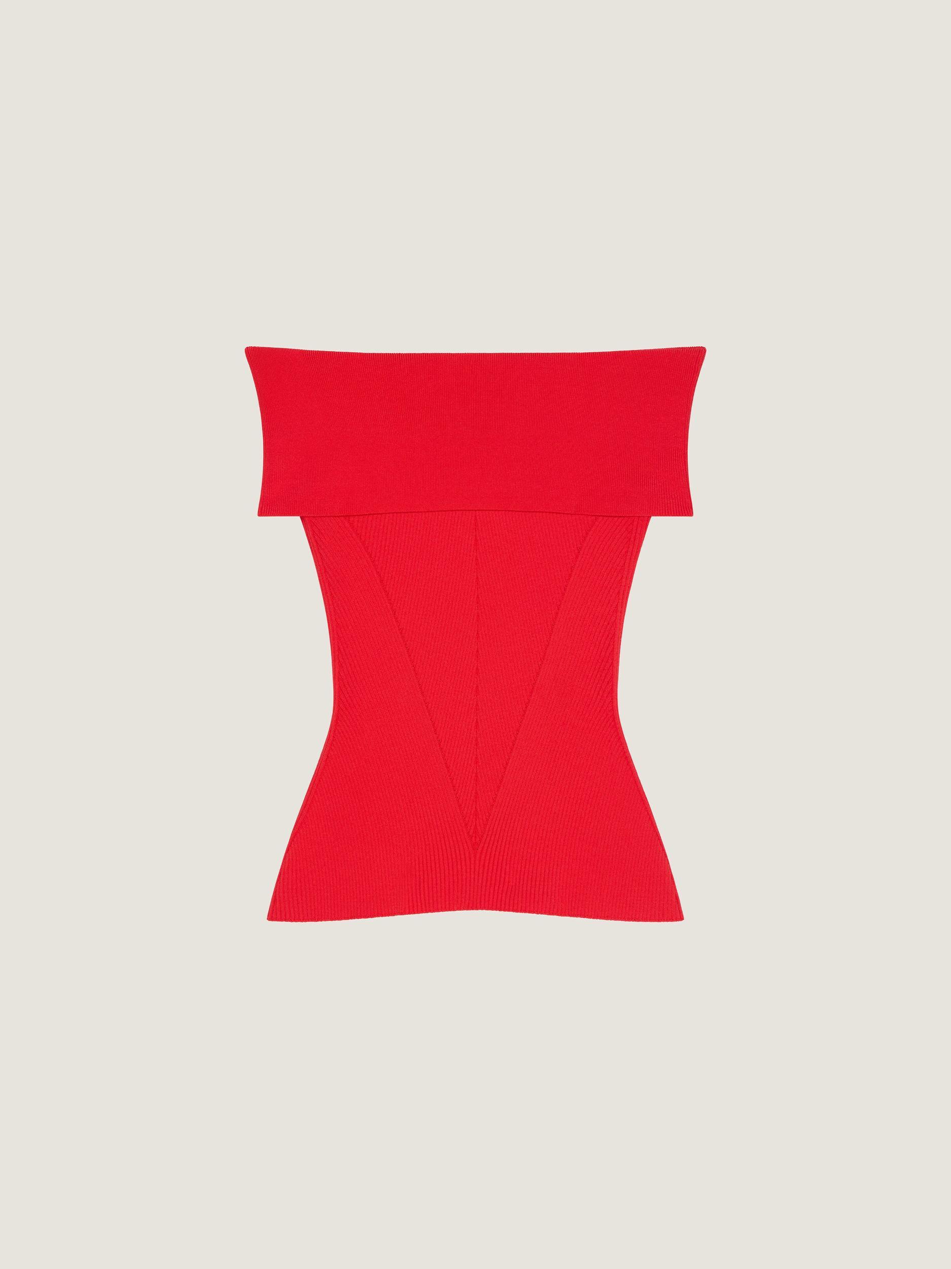 Slim fit off-the-shoulder top Product Image