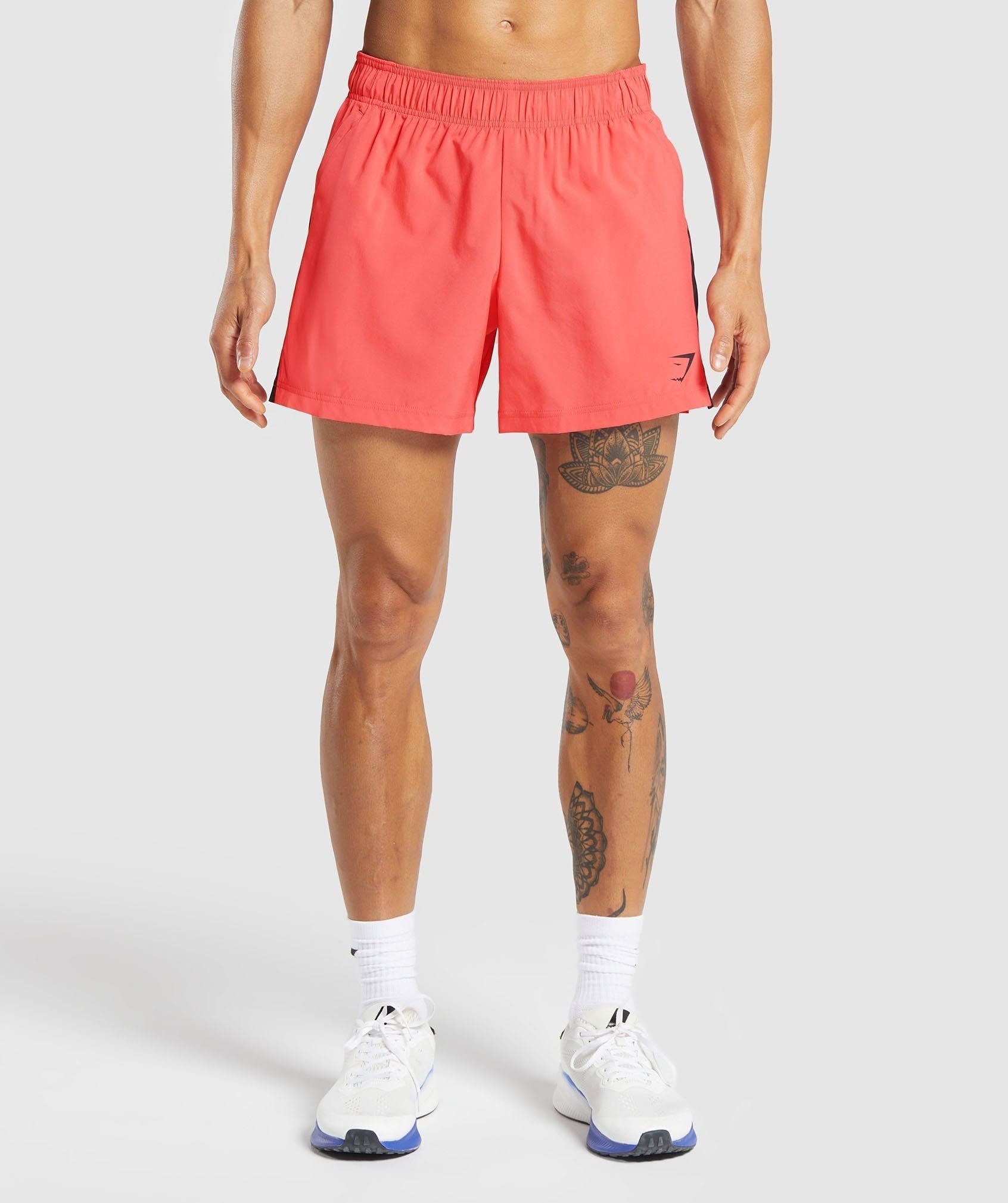 Gymshark Sport  5" Shorts - Tropical Pink/Black Male Product Image