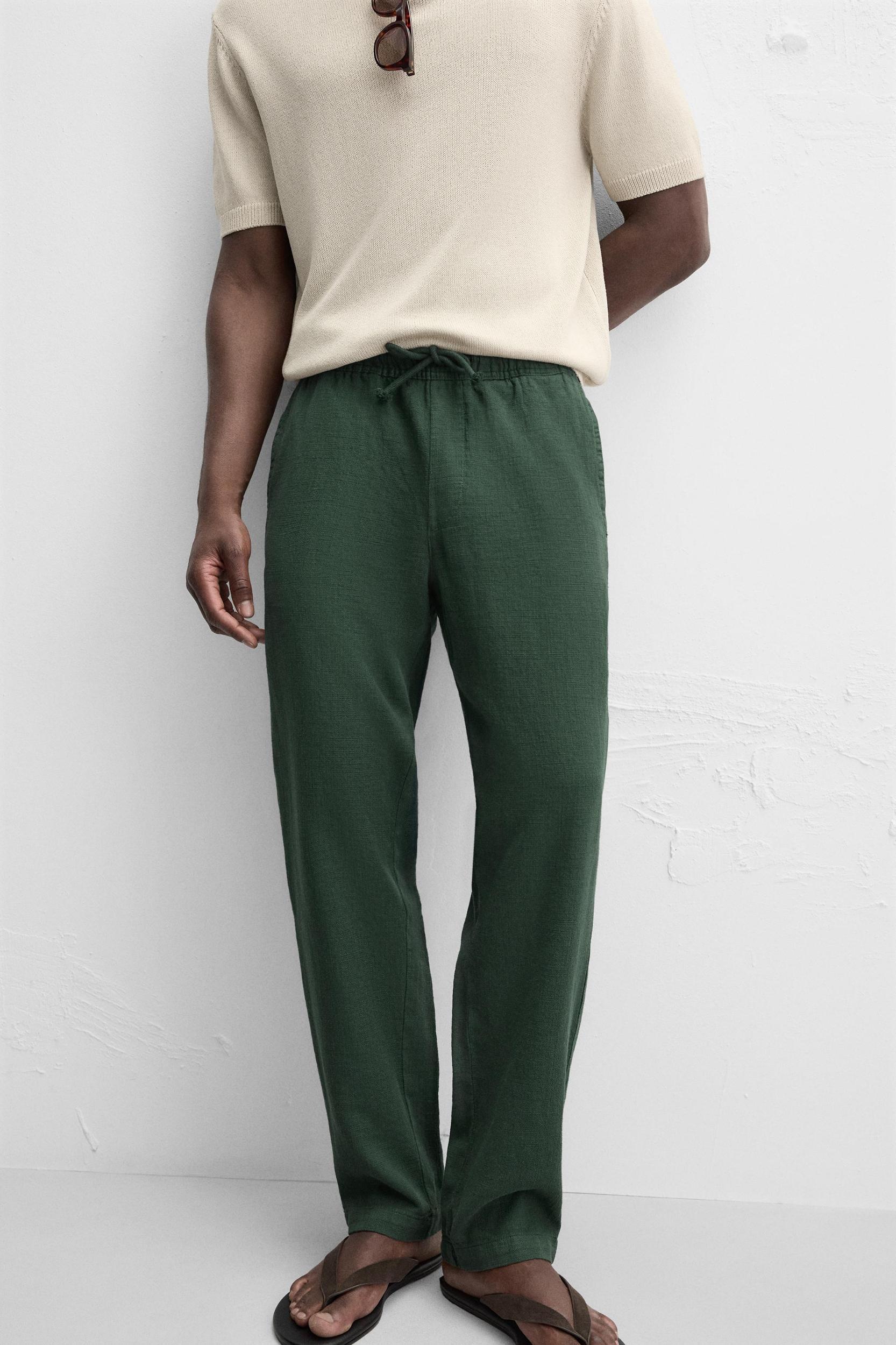 TEXTURED RELAXED FIT PANTS Product Image