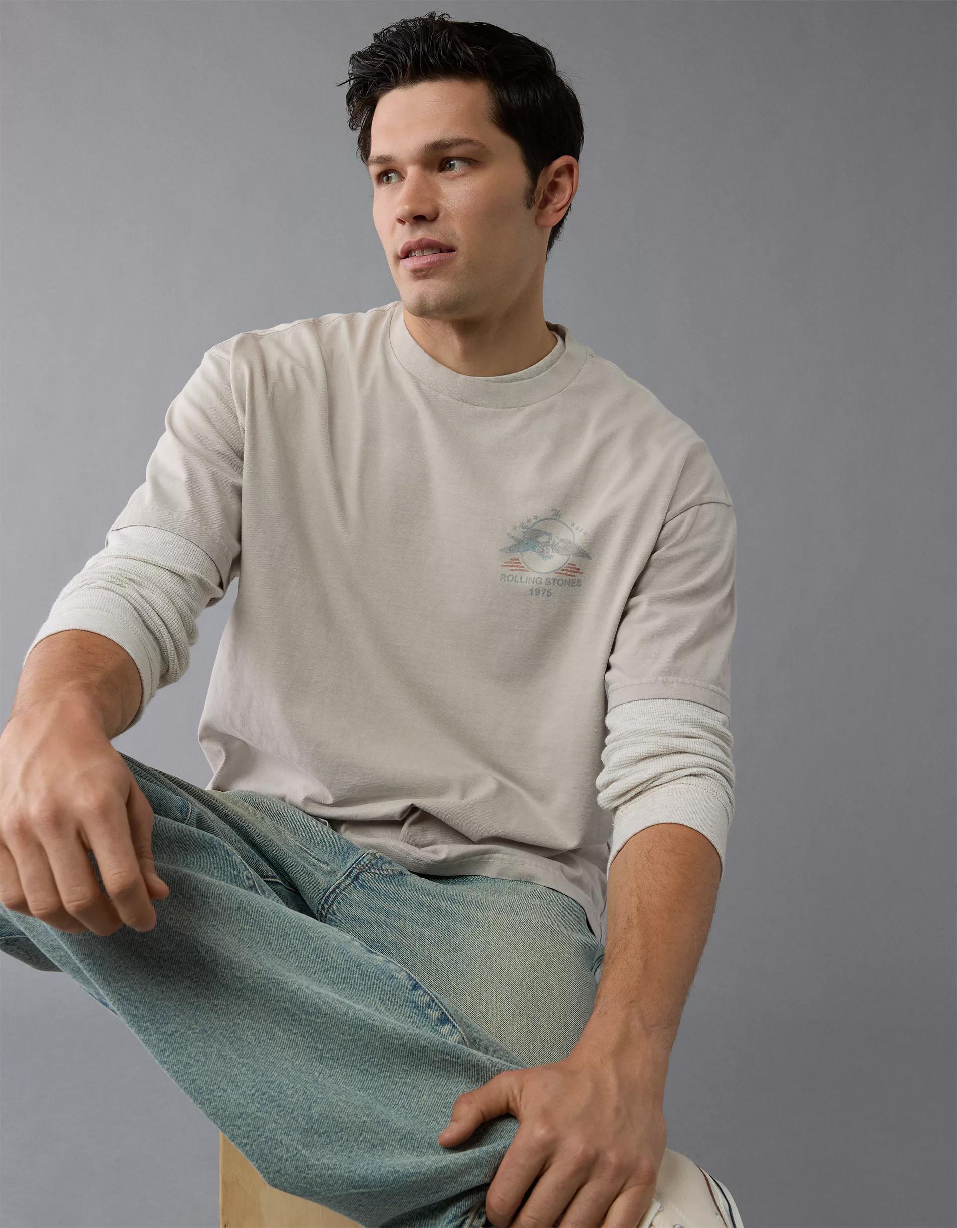 AE Boxy The Rolling Stones Graphic T-Shirt Product Image