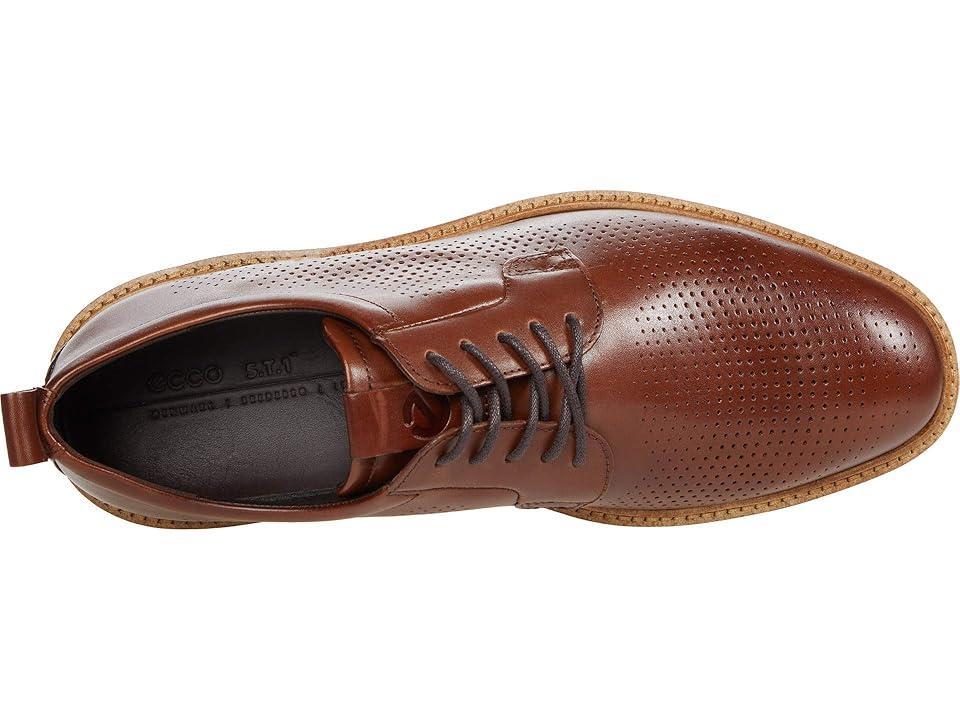 ECCO ST.1 Hybrid Dress Perforated (Cognac Full Grain Leather) Men's Shoes Product Image