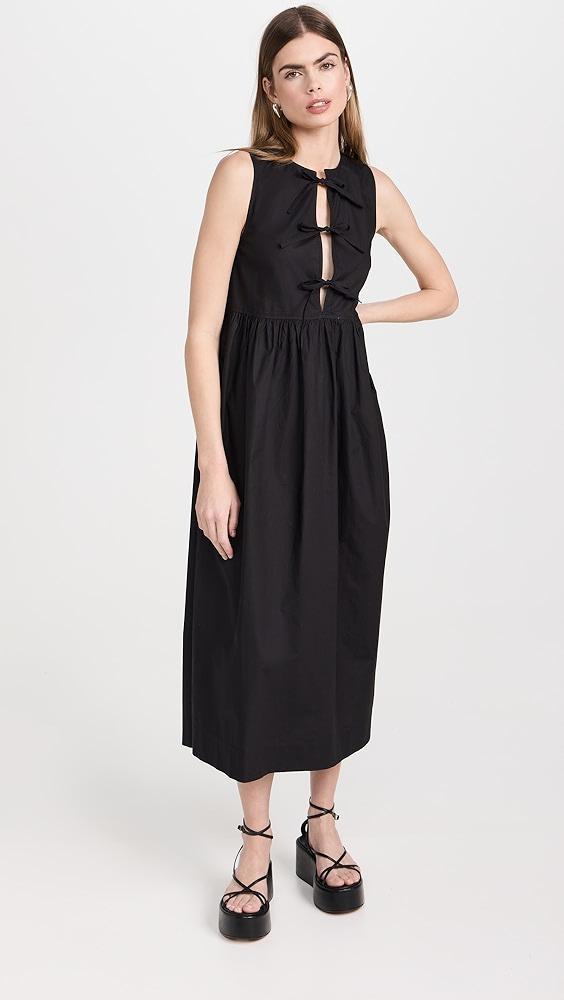 GANNI Cotton Poplin Midi Dress | Shopbop Product Image