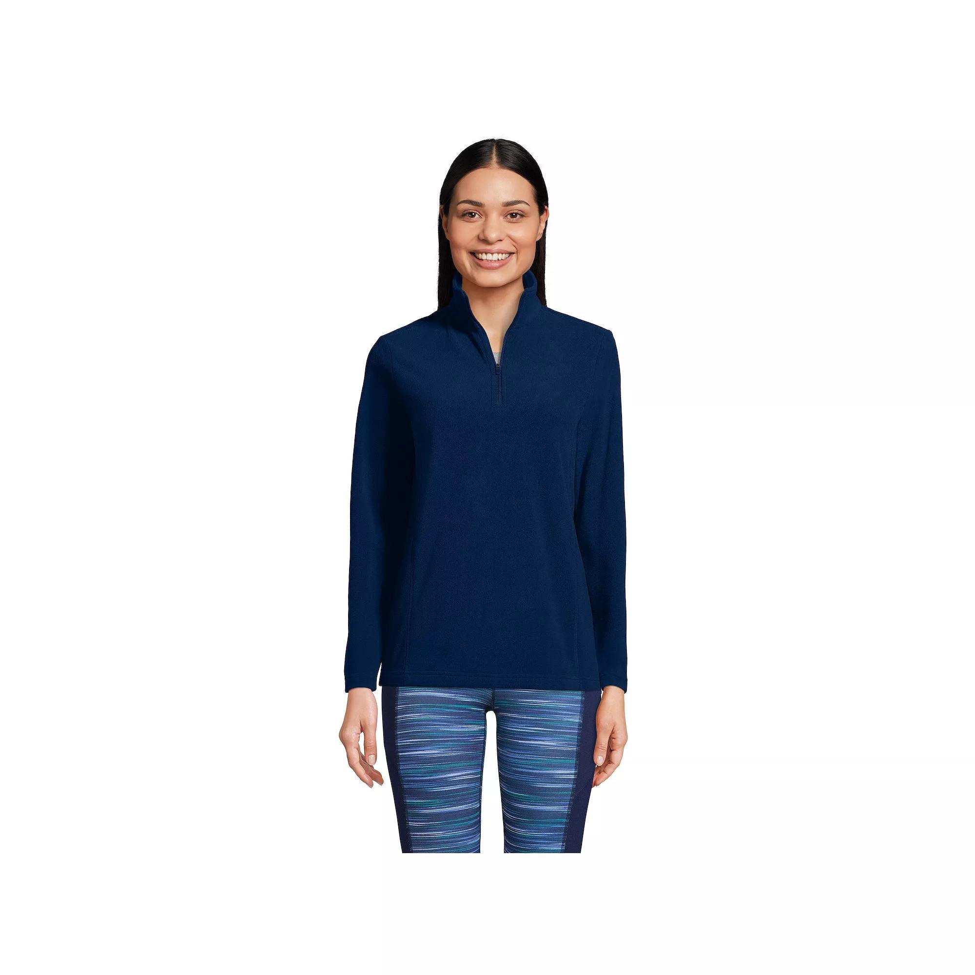 Petite Lands' End 1/4-Zip Fleece Pullover, Women's,  Product Image