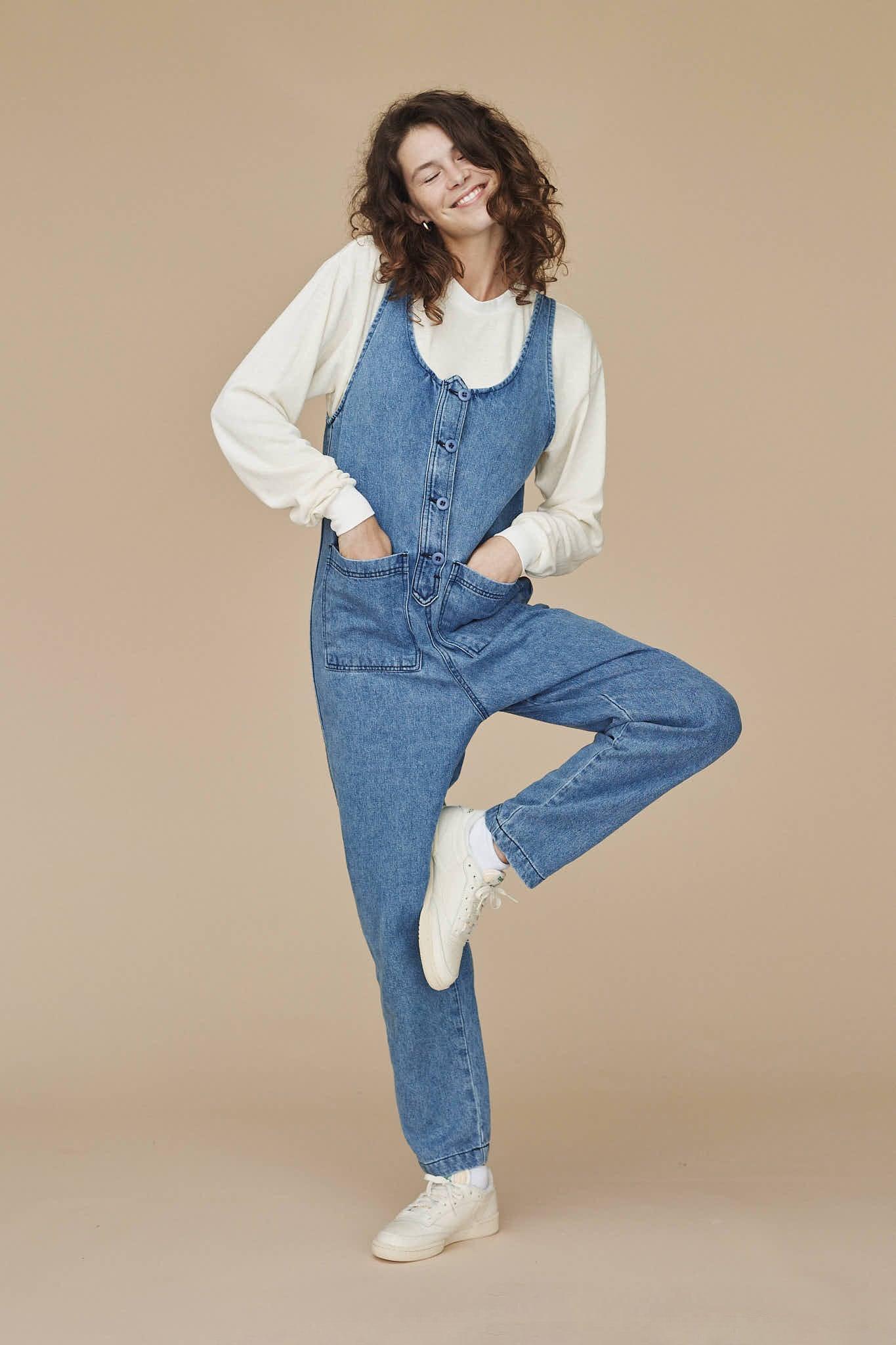 Denim Button Front Jumper Female Product Image
