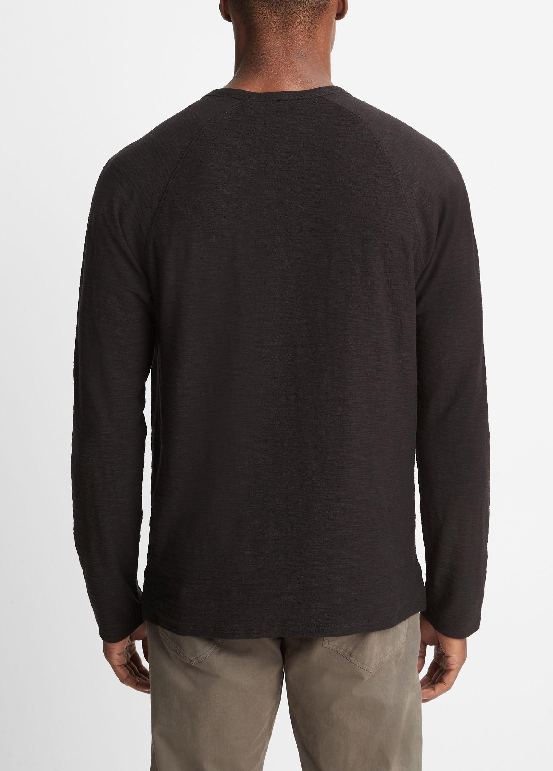 Cotton Long Sleeve Pocket Crew T-Shirt Product Image