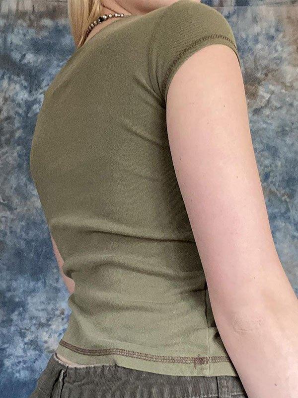 Butterfly Print Crop Top Product Image