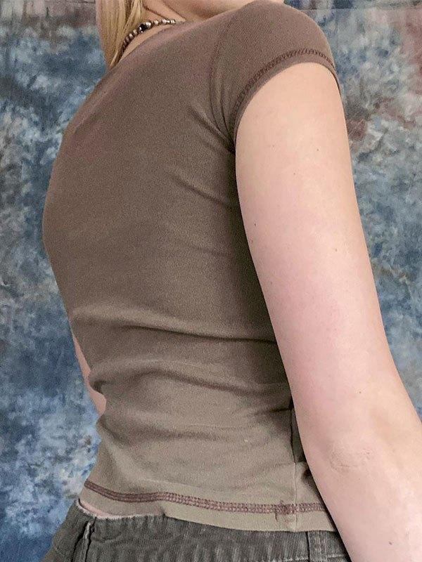 Butterfly Print Crop Top Product Image