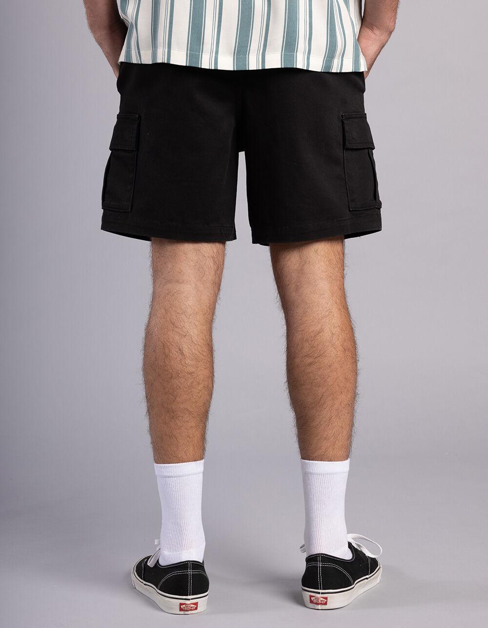 RSQ Mens Cargo Twill Pull On Shorts - DK GREEN Product Image
