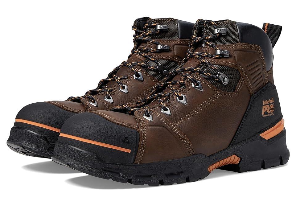 Timberland PRO Endurance EV 6 Composite Safety Toe (Teak/Orange) Men's Shoes Product Image