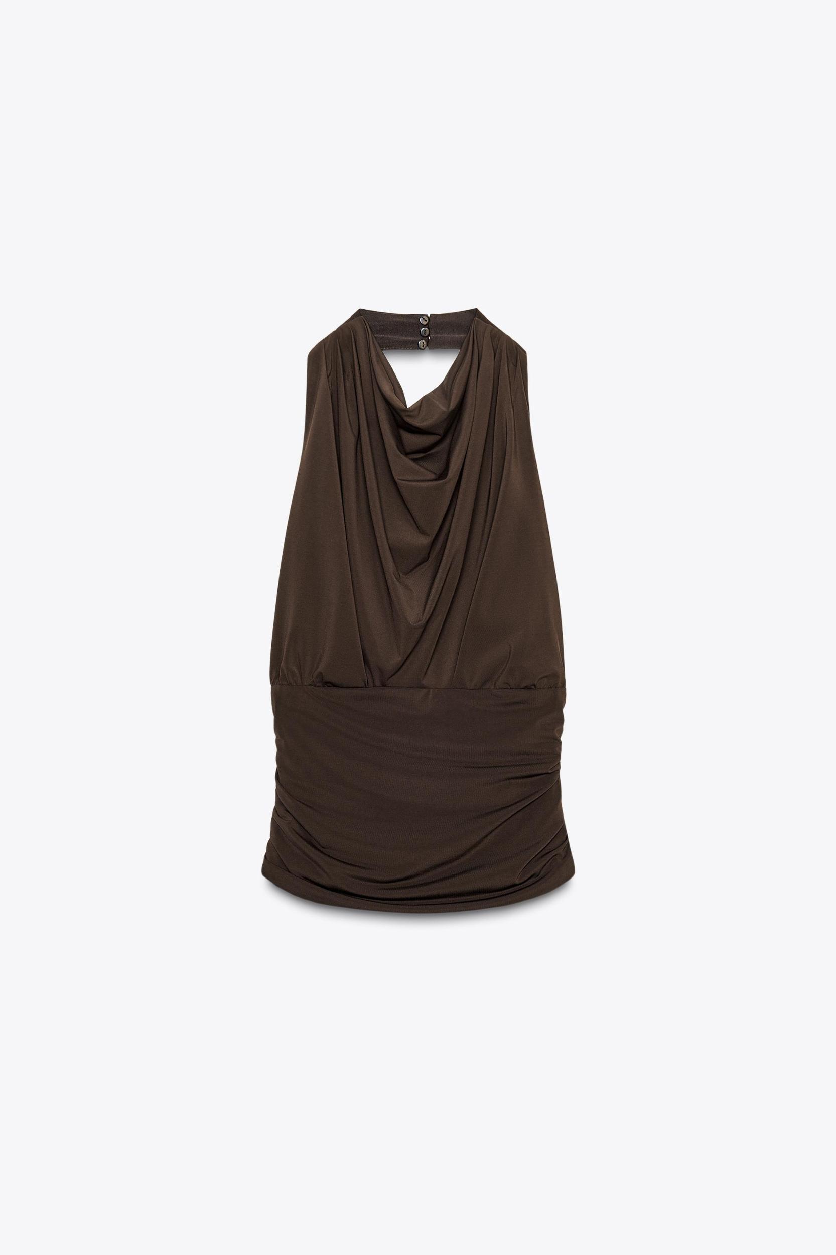 DRAPED HALTER TOP Product Image
