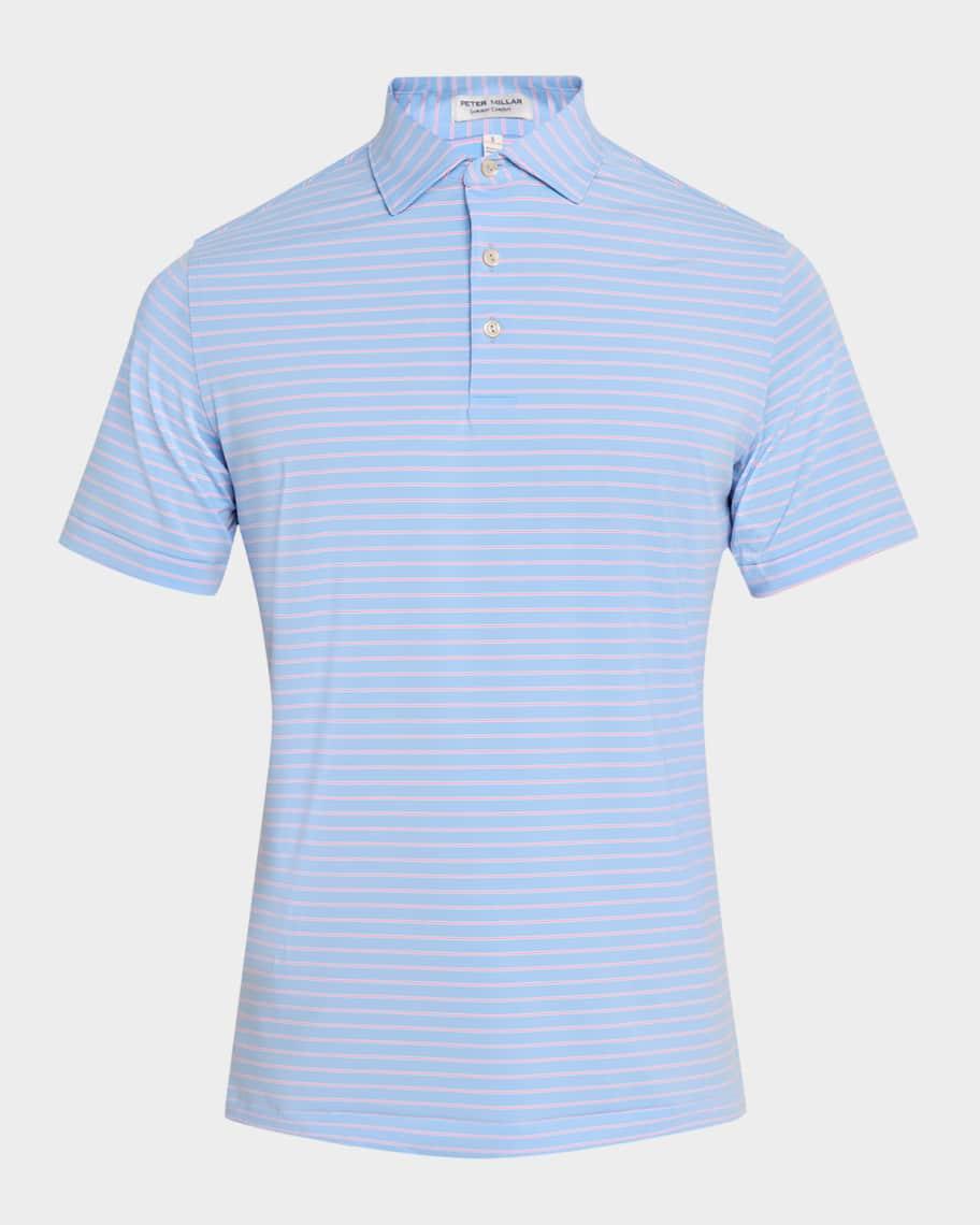 Mens Drum Performance Stripe Polo Shirt Product Image