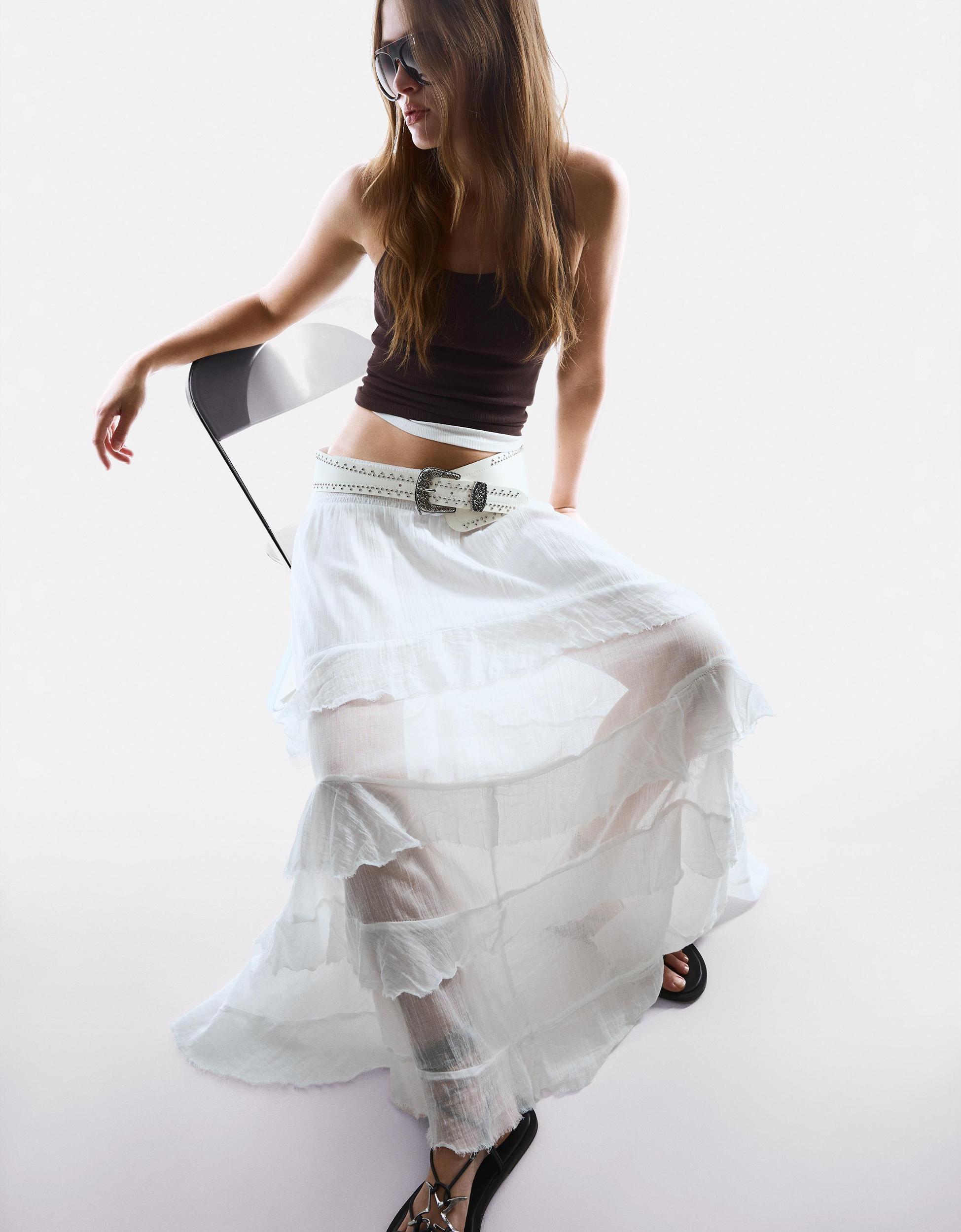 Maxi skirt with ruffles Product Image