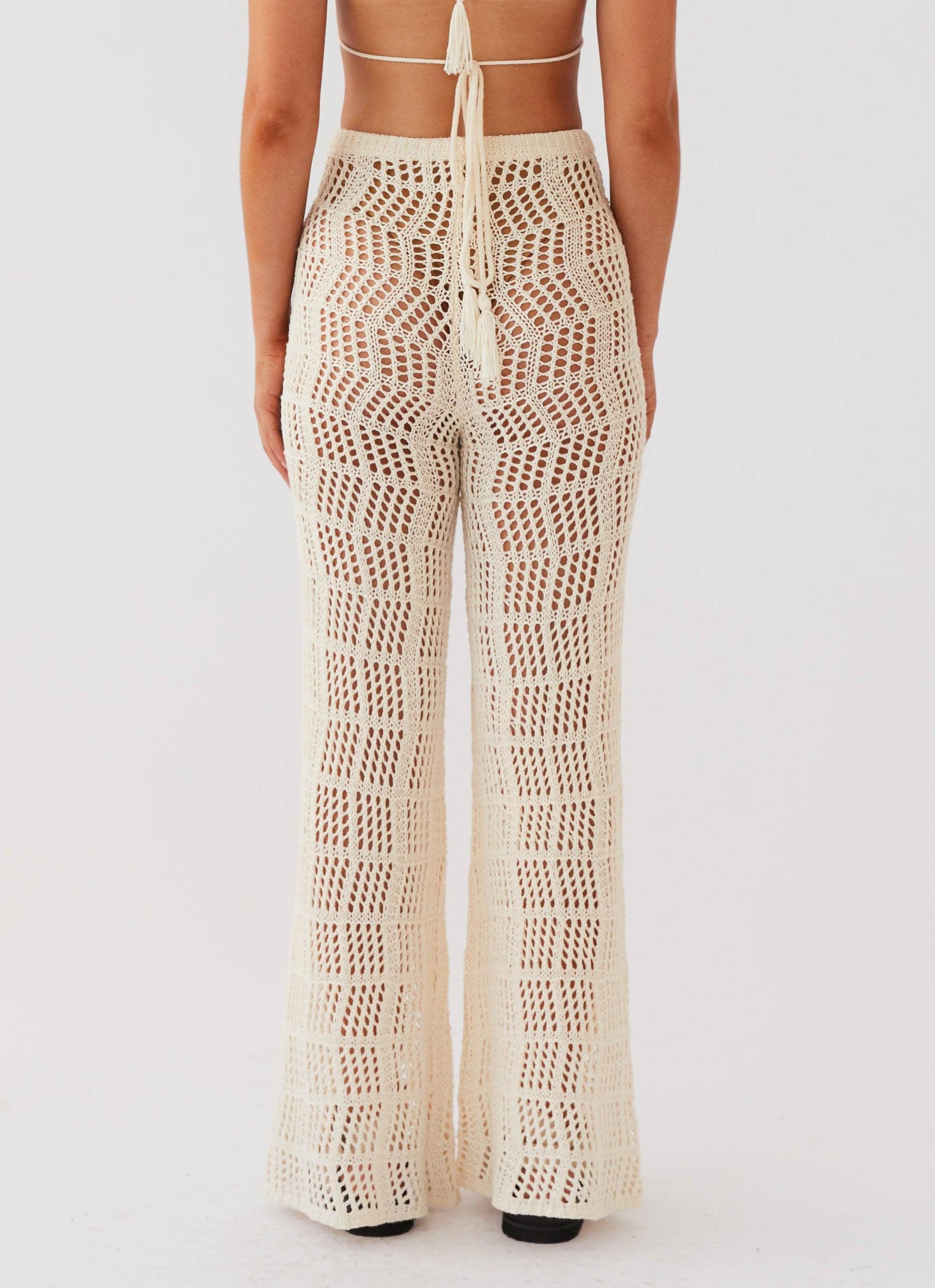 Cabo Paradise Crochet Pants - Natural Product Image