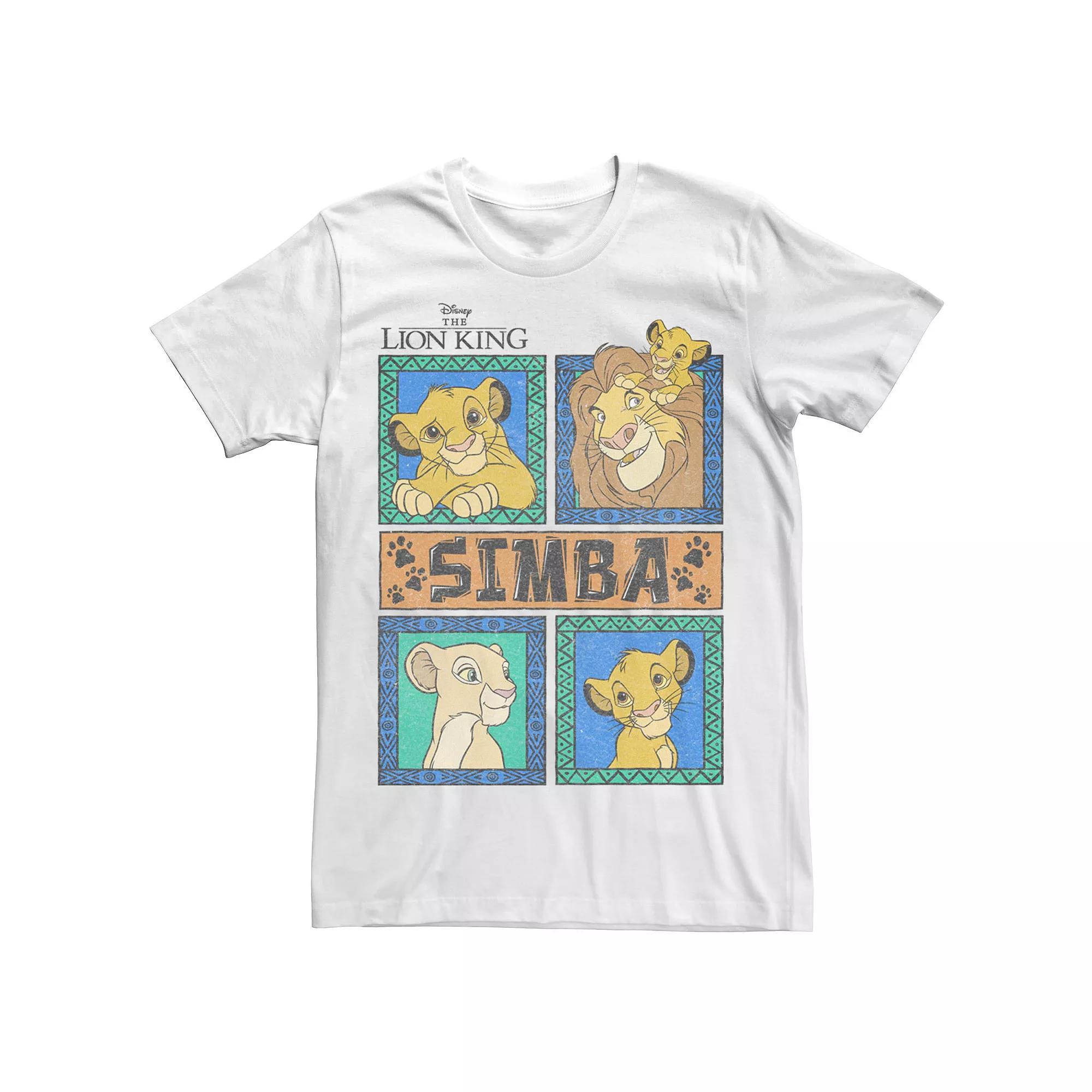 Big & Talll Lion King Simbafied Lion Tee, Men's, Size: XLT, White Product Image