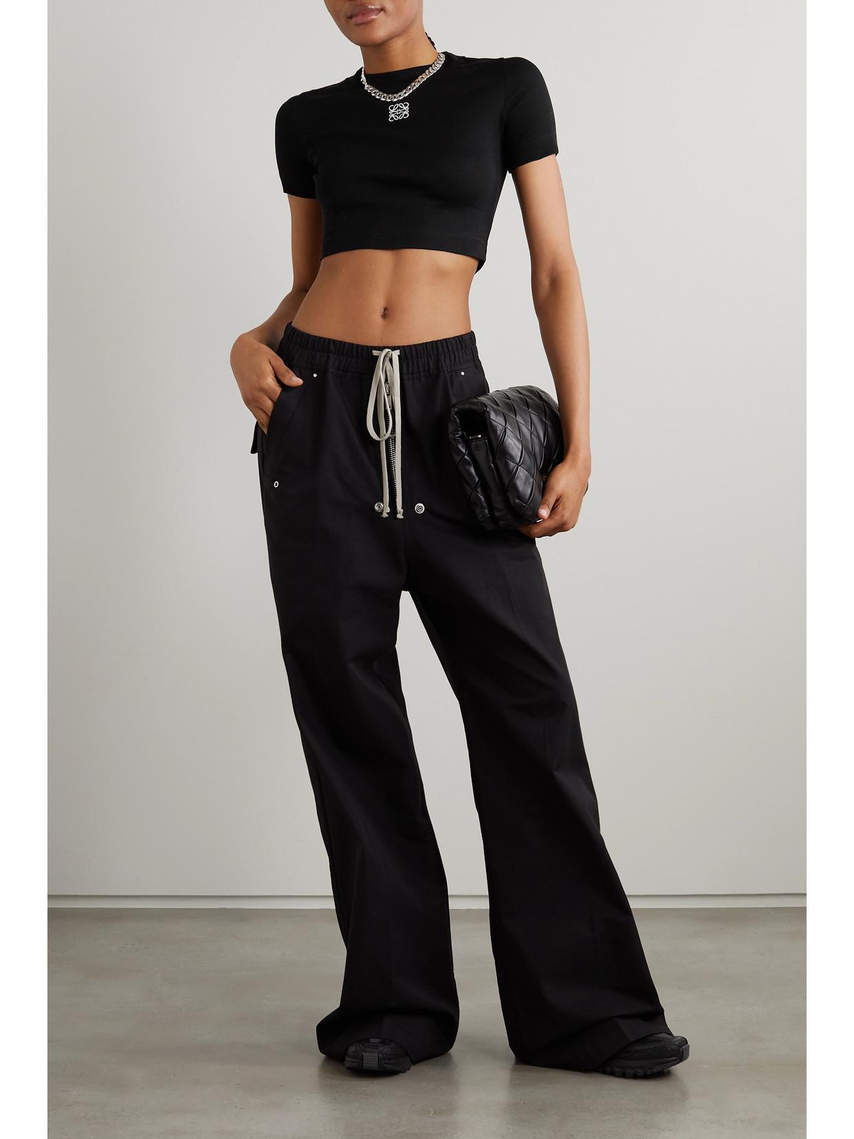 LOEWE Cropped-top Anagram Aus Baumwolle In Black Product Image