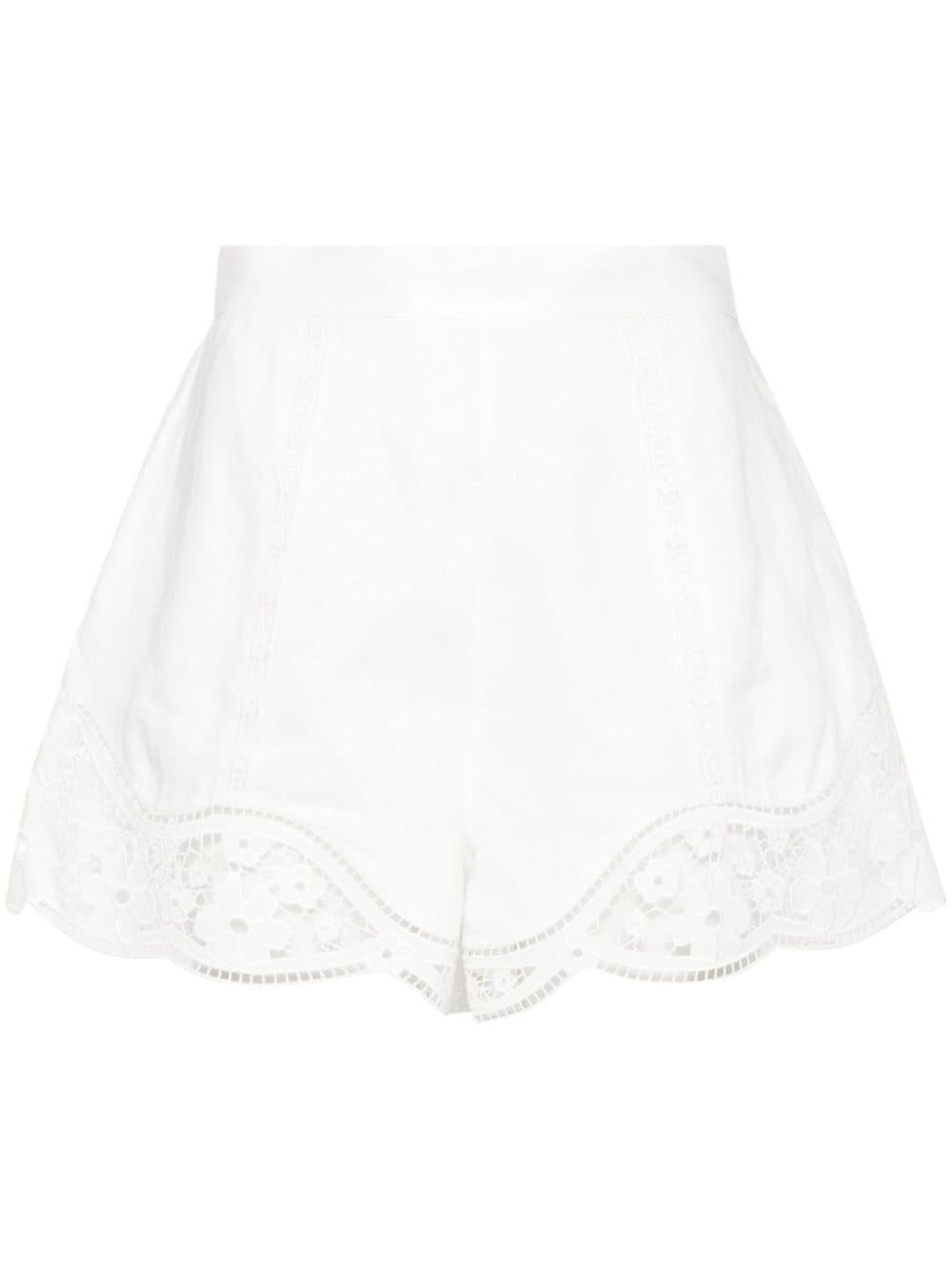 August Broderie Shorts In White Product Image