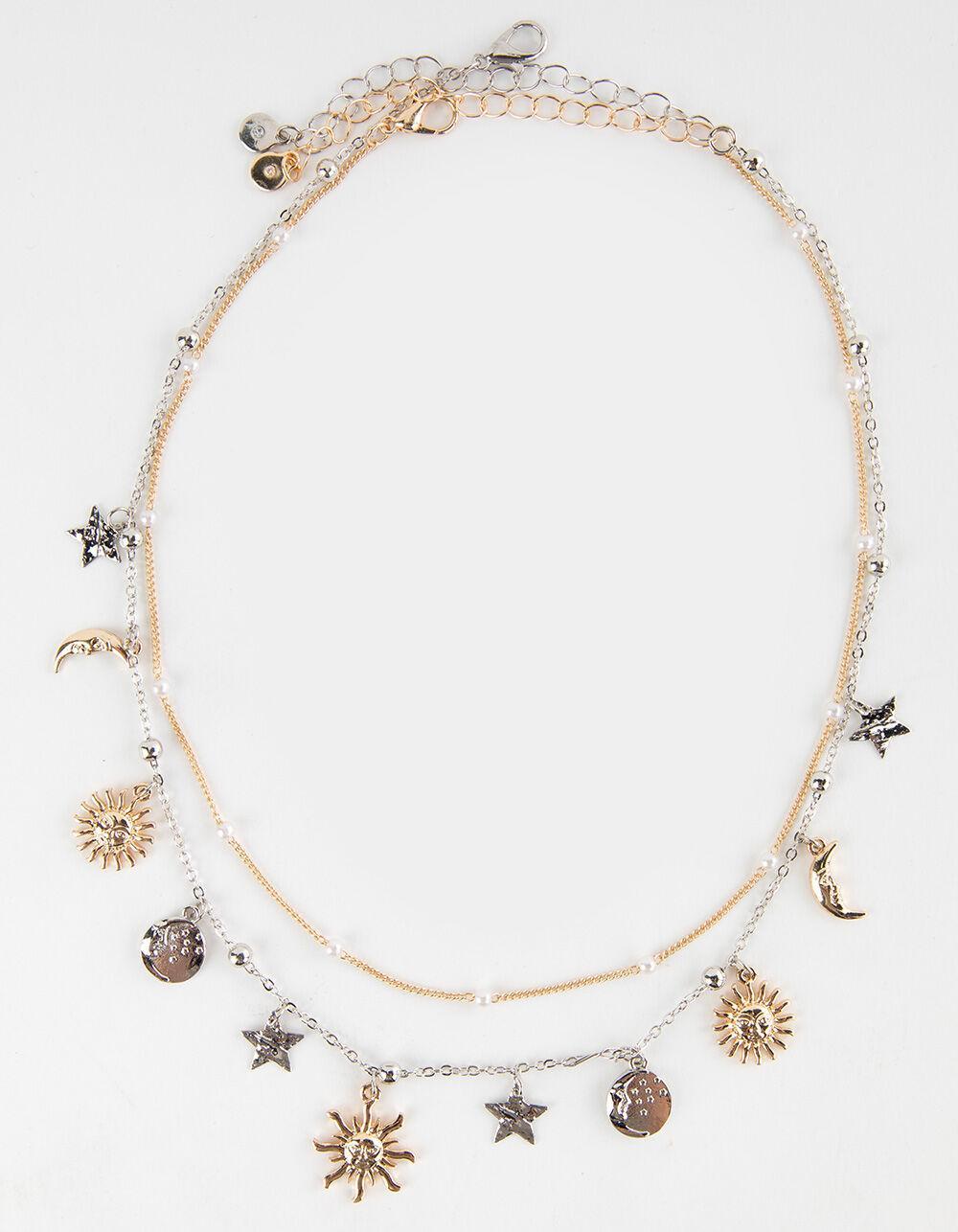 FULL TILT Sun Star Pearl Charm Necklace Product Image