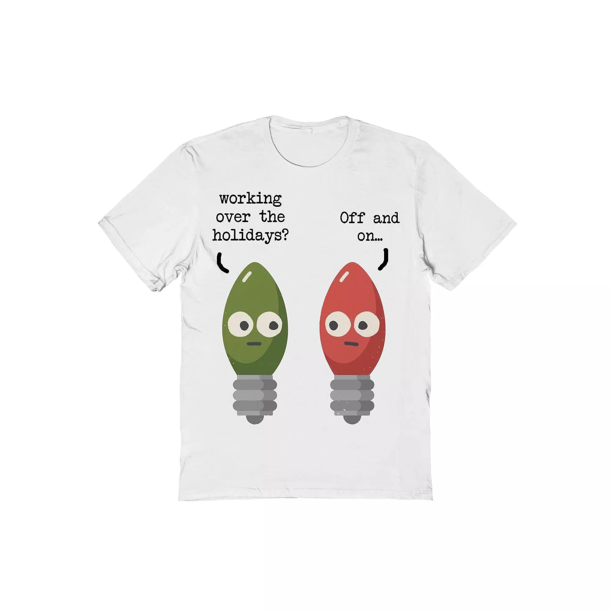 Men's Working Holidays Christmas Graphic Tee,  Product Image