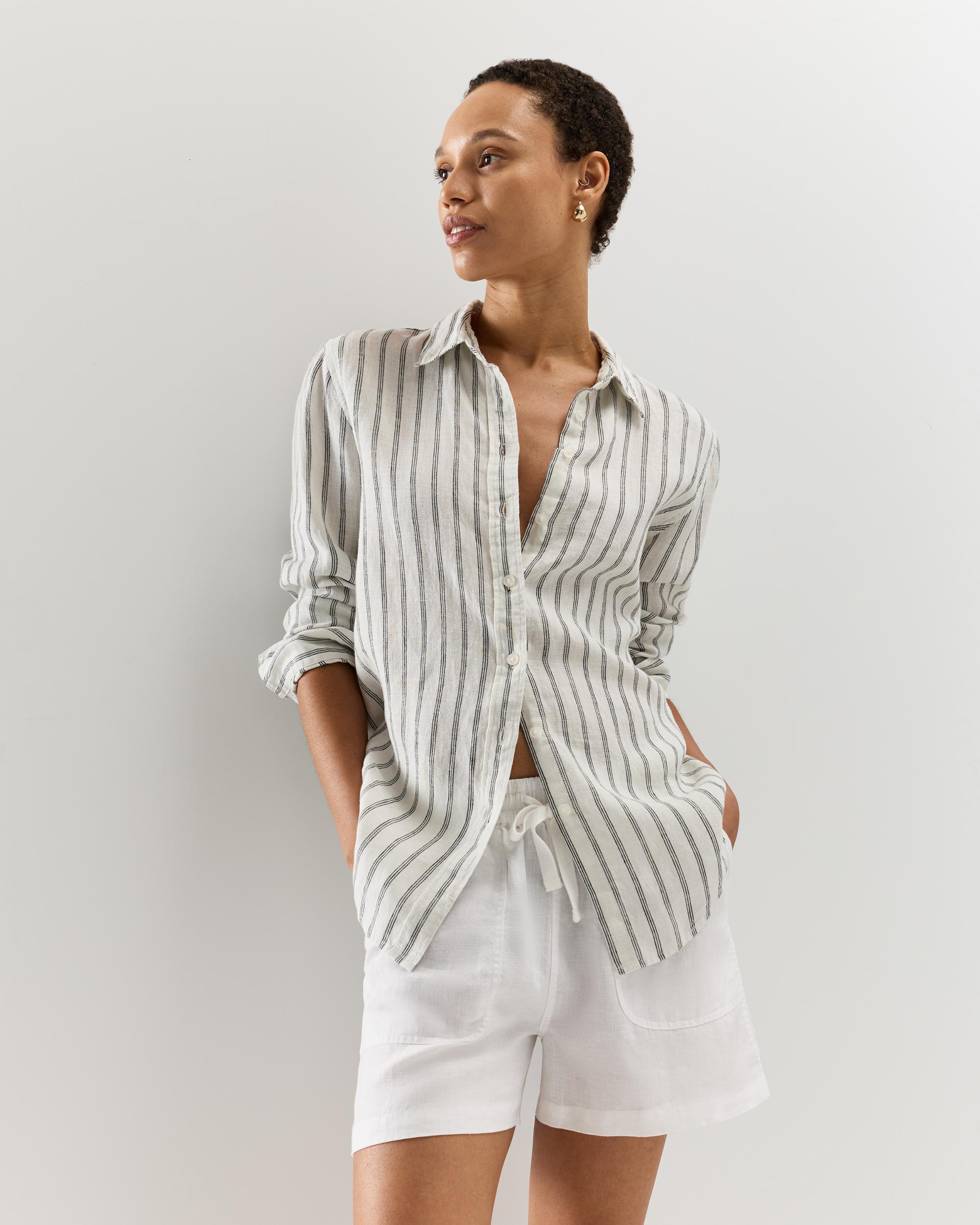 Quince | Women's 100% European Linen Long Sleeve Shirt Product Image