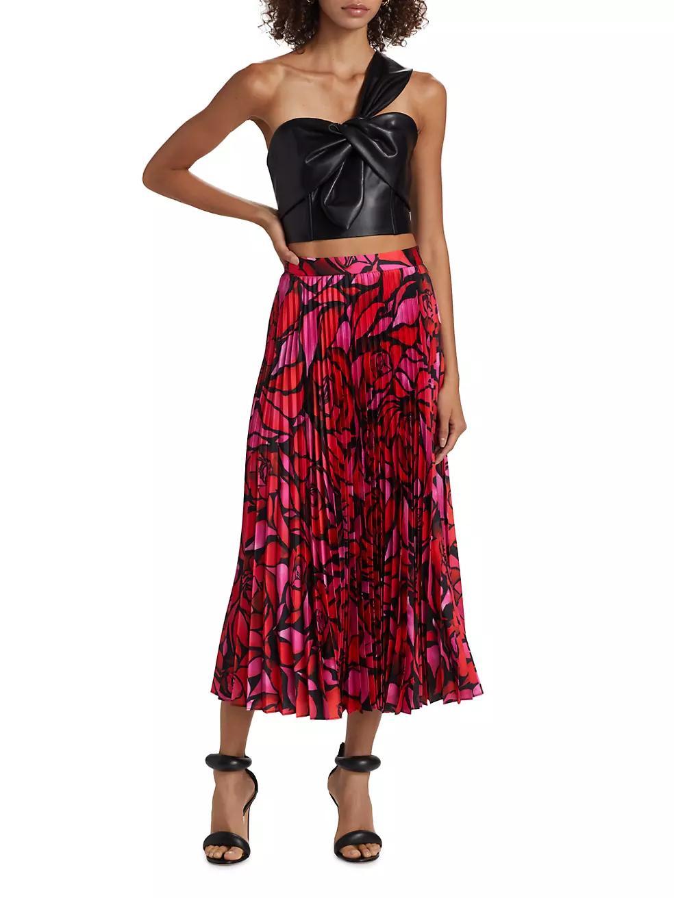 Otha Printed Pleated Midi-Skirt Product Image