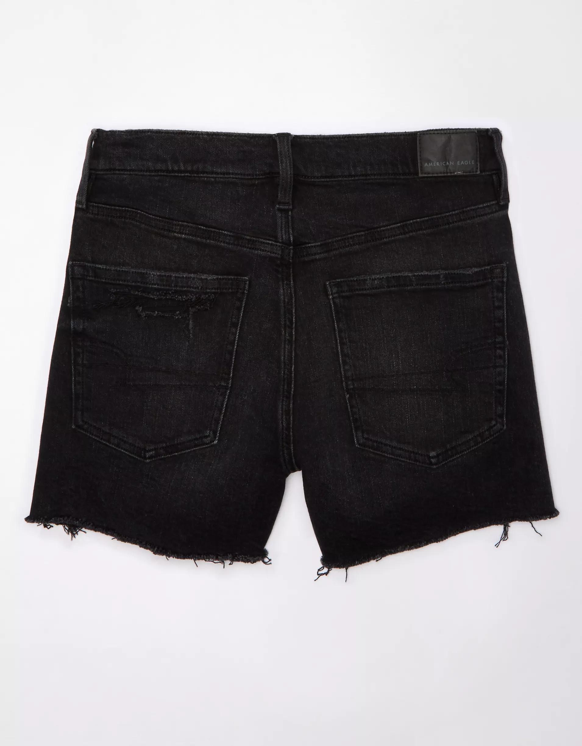 AE Strigid Super High-Waisted Relaxed Denim Short Product Image