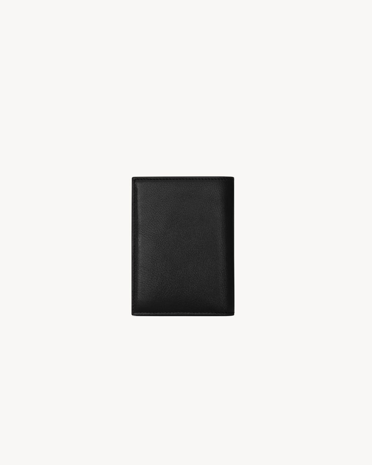 SAINT LAURENT PARIS credit card wallet in grained leather | Saint Laurent | YSL.com Product Image