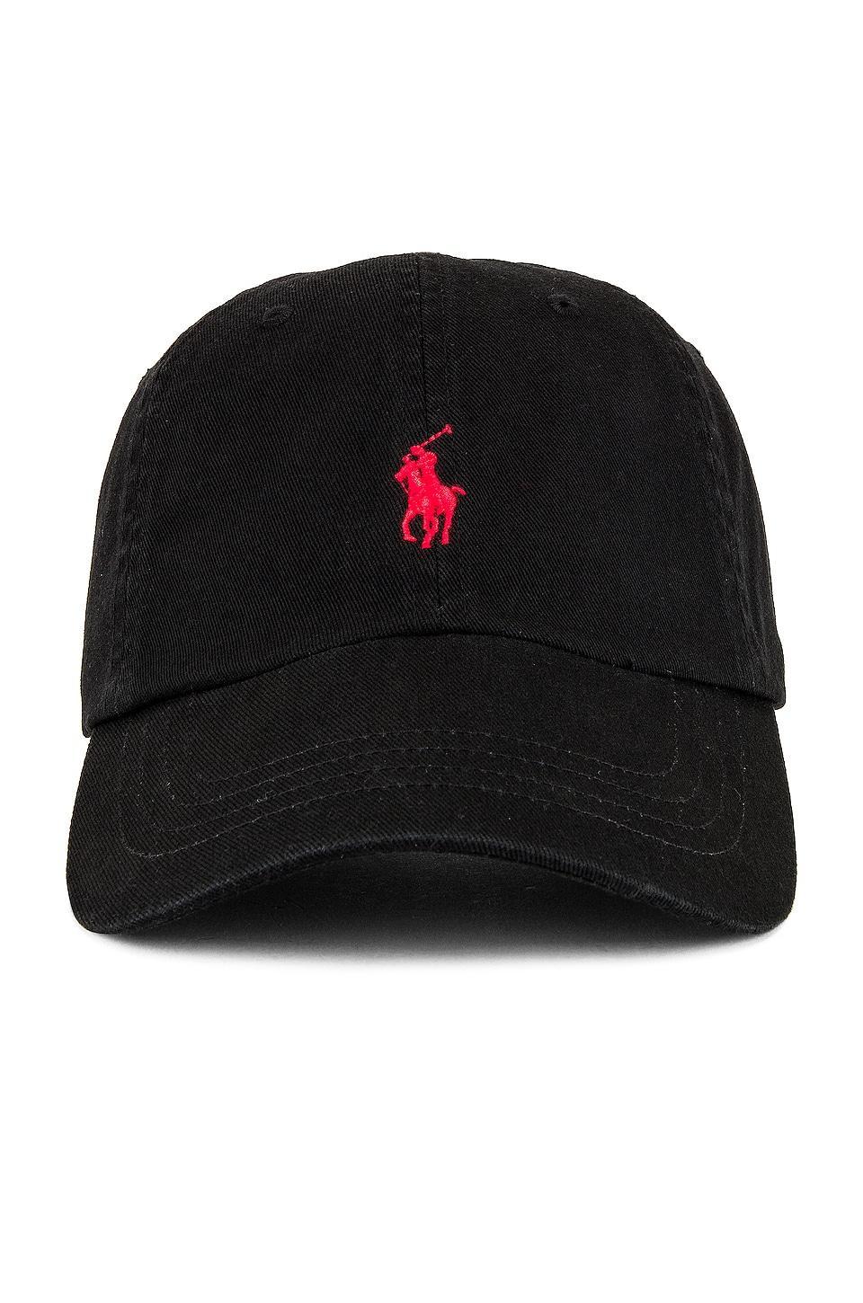 Chino Cap in Black & Red Polo Ralph Lauren Product Image