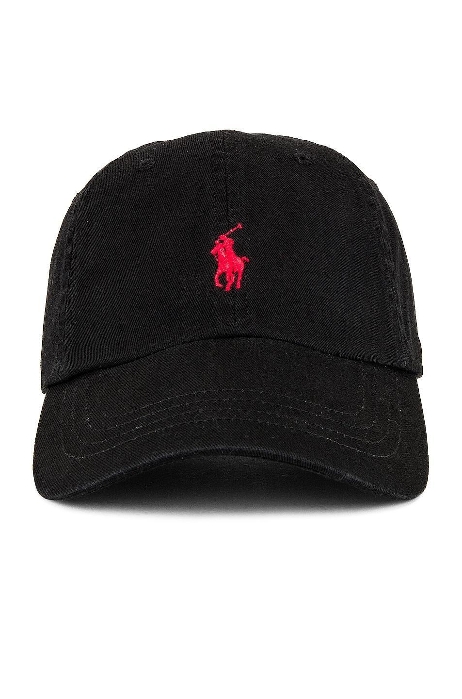 Chino Cap in Black & Red Polo Ralph Lauren Product Image