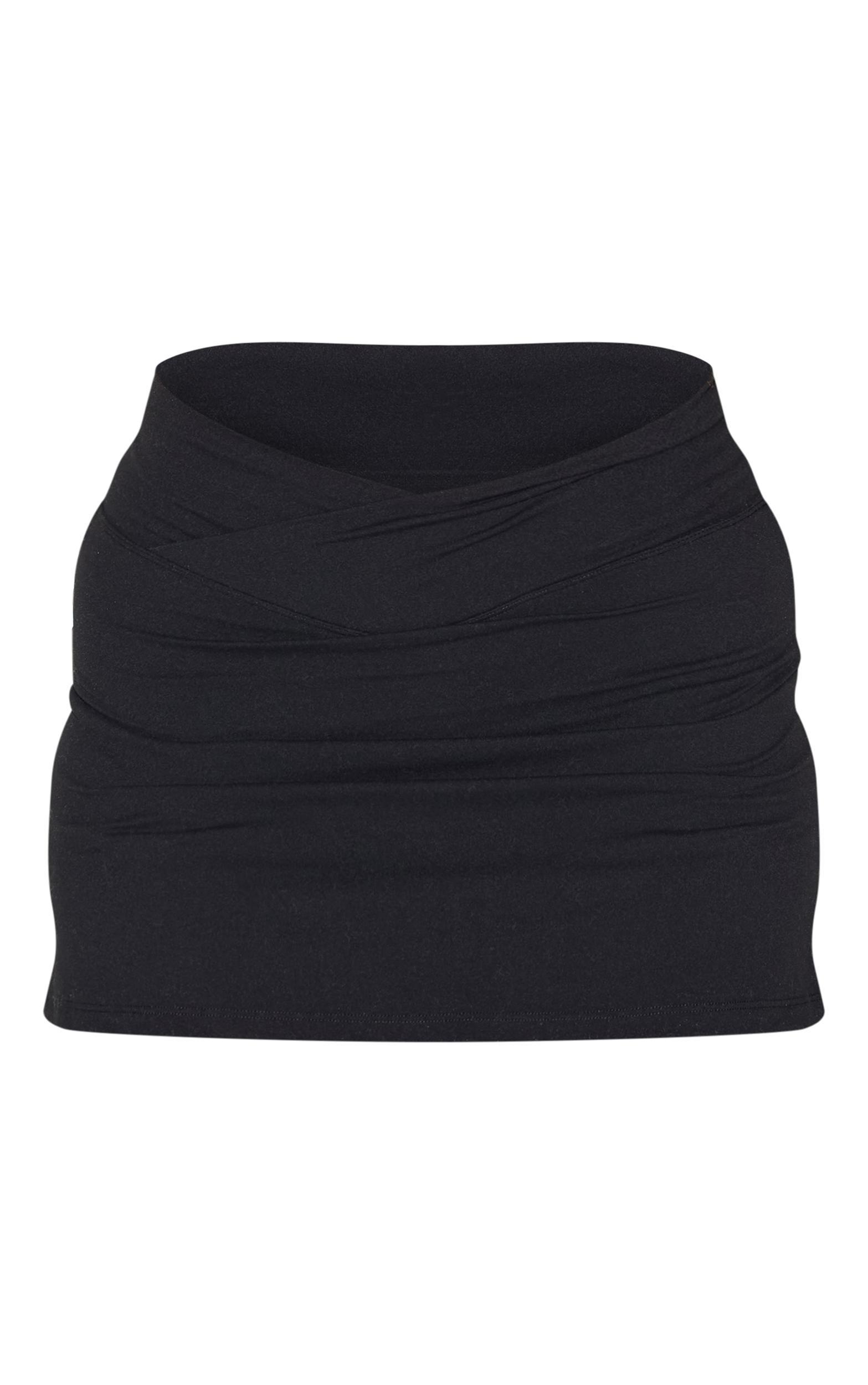 Black Slinky Basic Low Rise Mini Skort Product Image