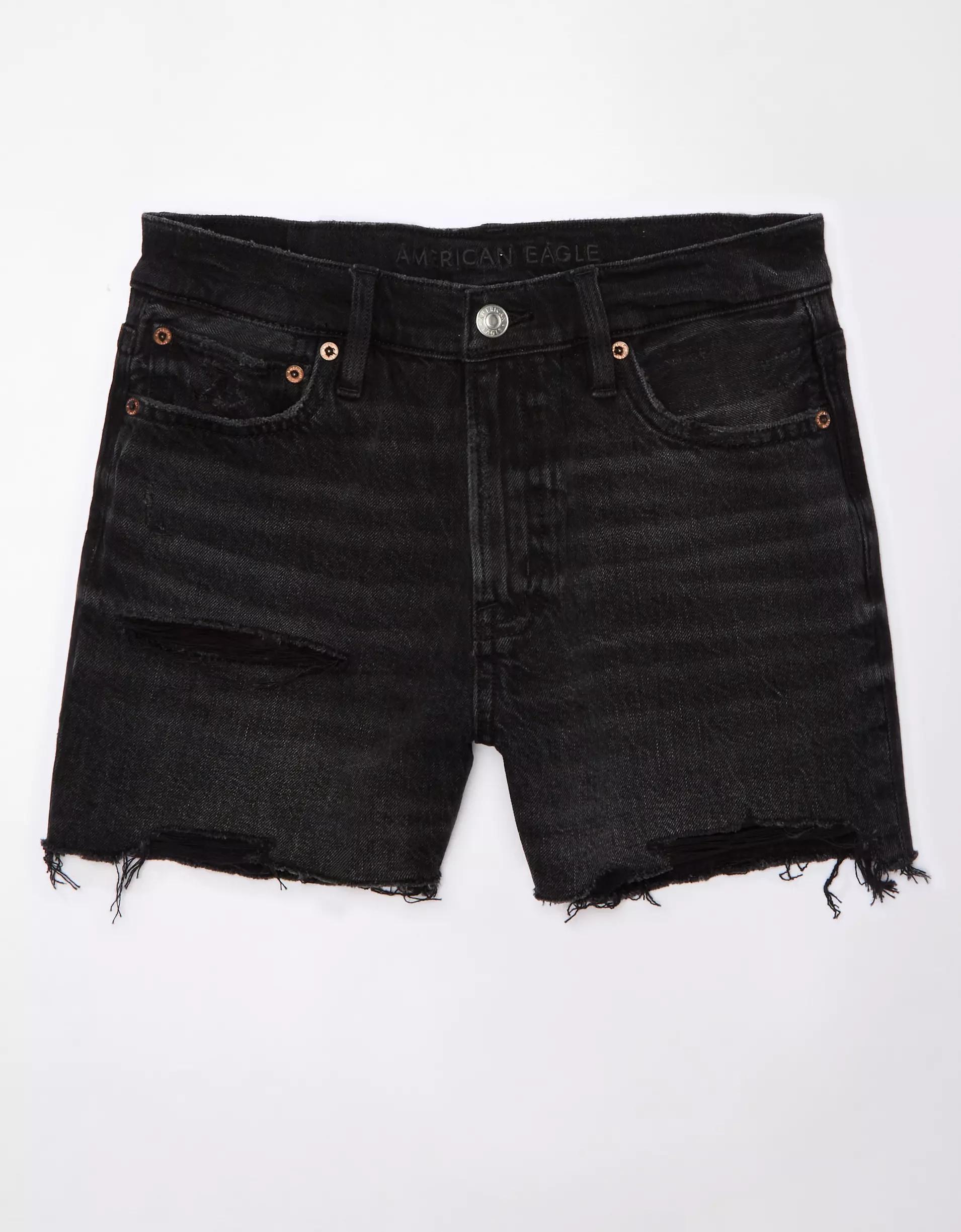 AE Strigid Super High-Waisted Relaxed Denim Short Product Image