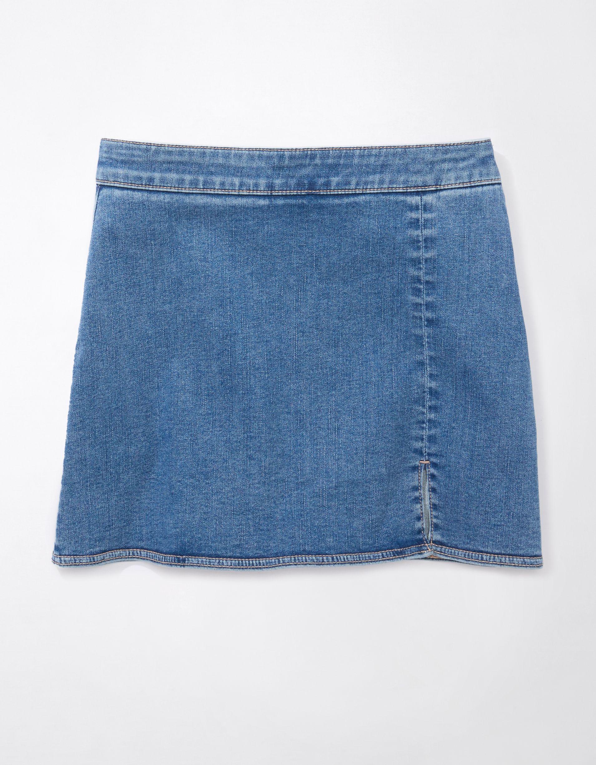 AE Next Level High-Waisted Denim Skort Product Image