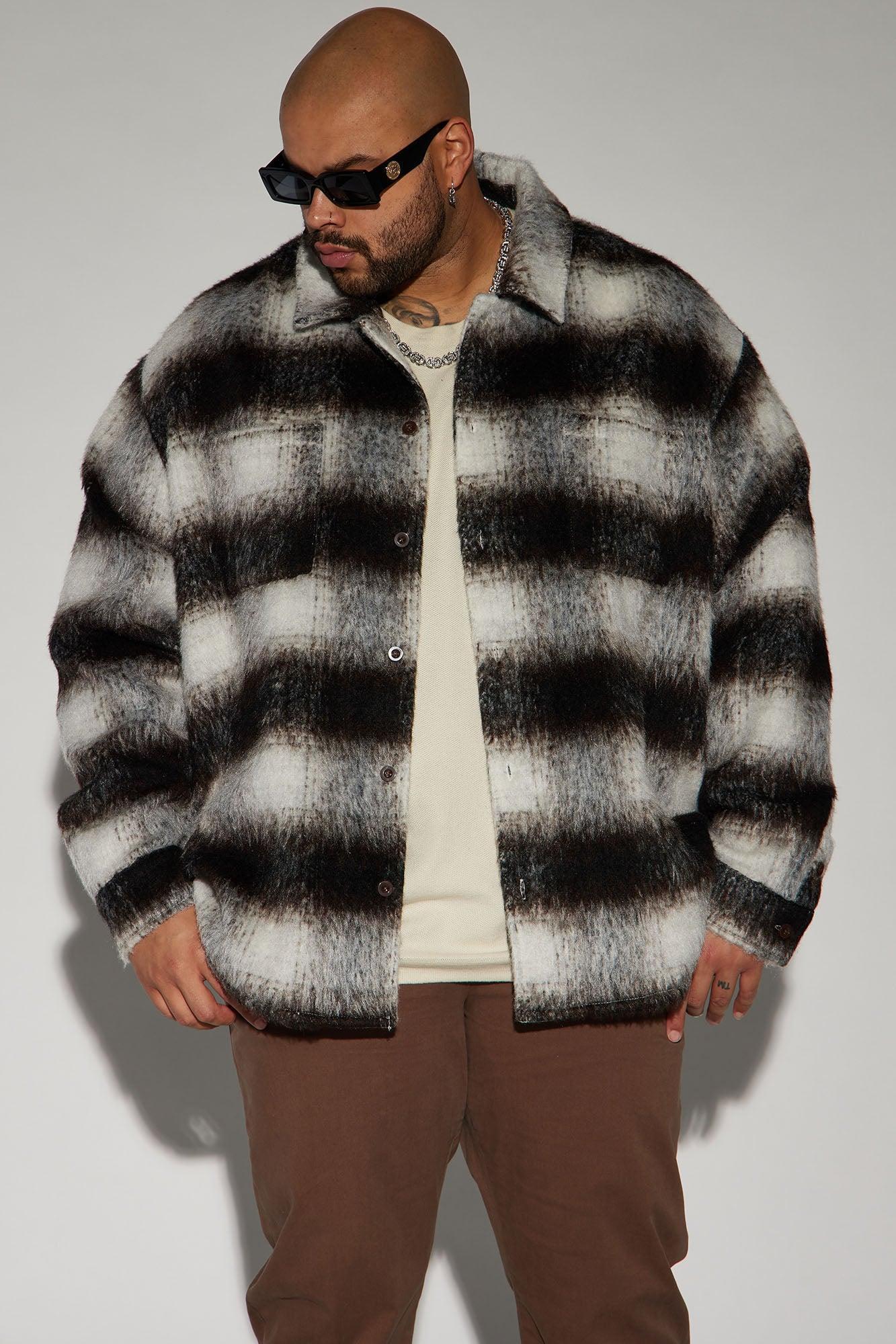 Move Up Plaid Shacket - Brown Combo Product Image