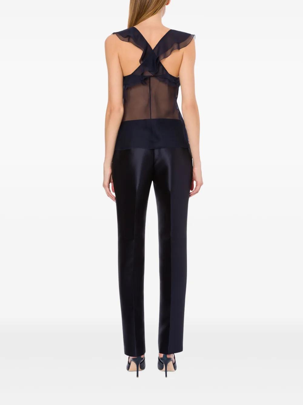 semi-sheer silk blouse Product Image