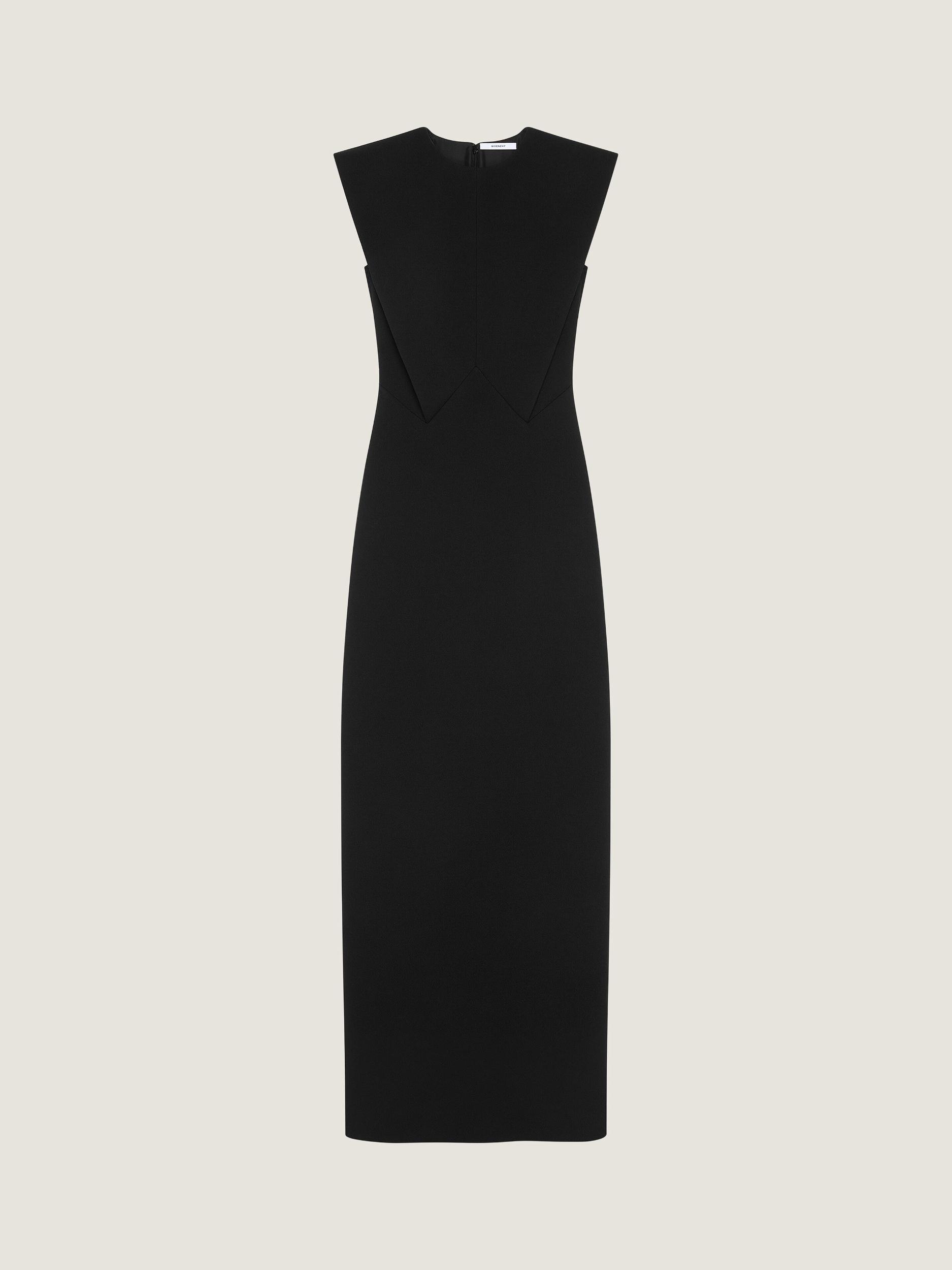 Structured evening dress in wool Product Image