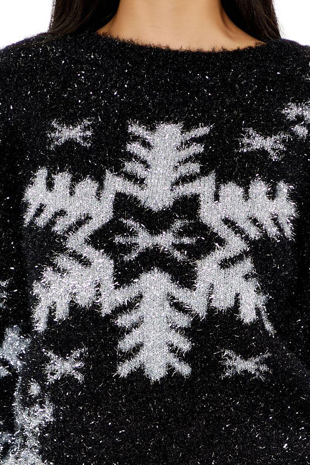 Glitter Knit Snowflake Sweater | Forever 21 Product Image