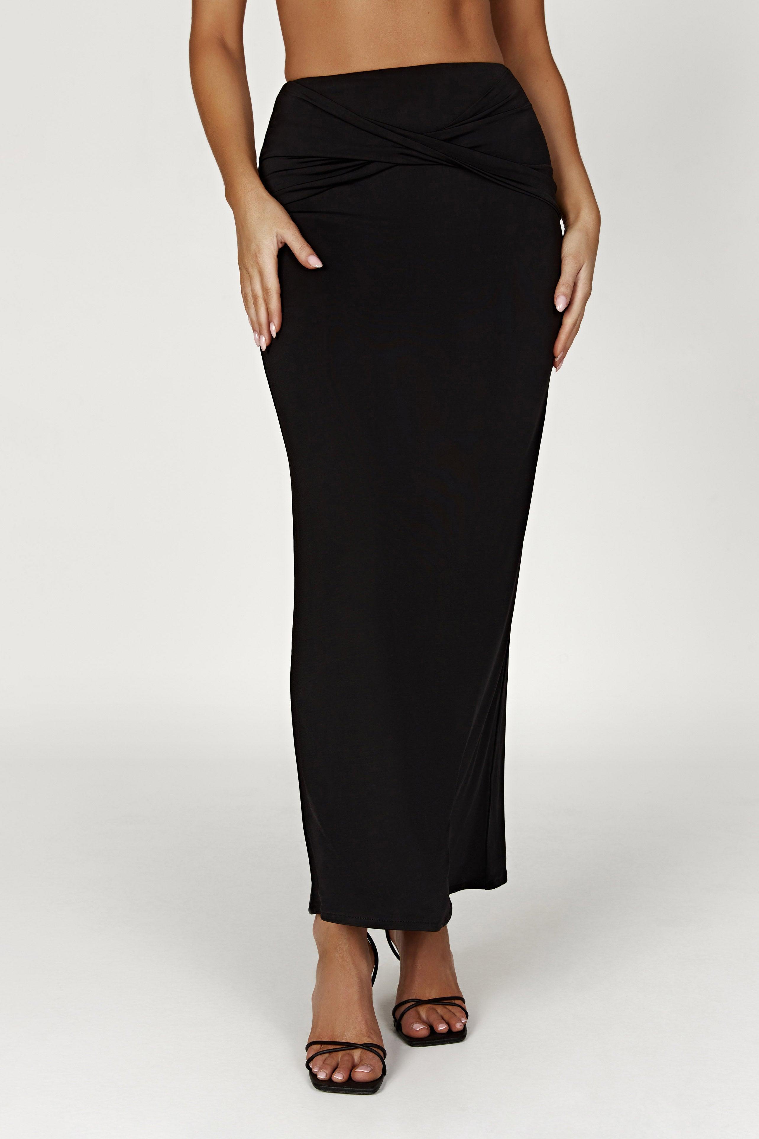 Ceri Maxi Twist Skirt - Black Product Image