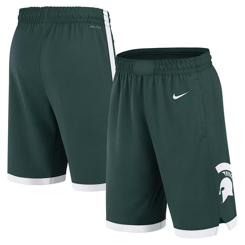 Men's Nike Green Michigan State Spartans Road Replica Performance Basketball Shorts,  Product Image